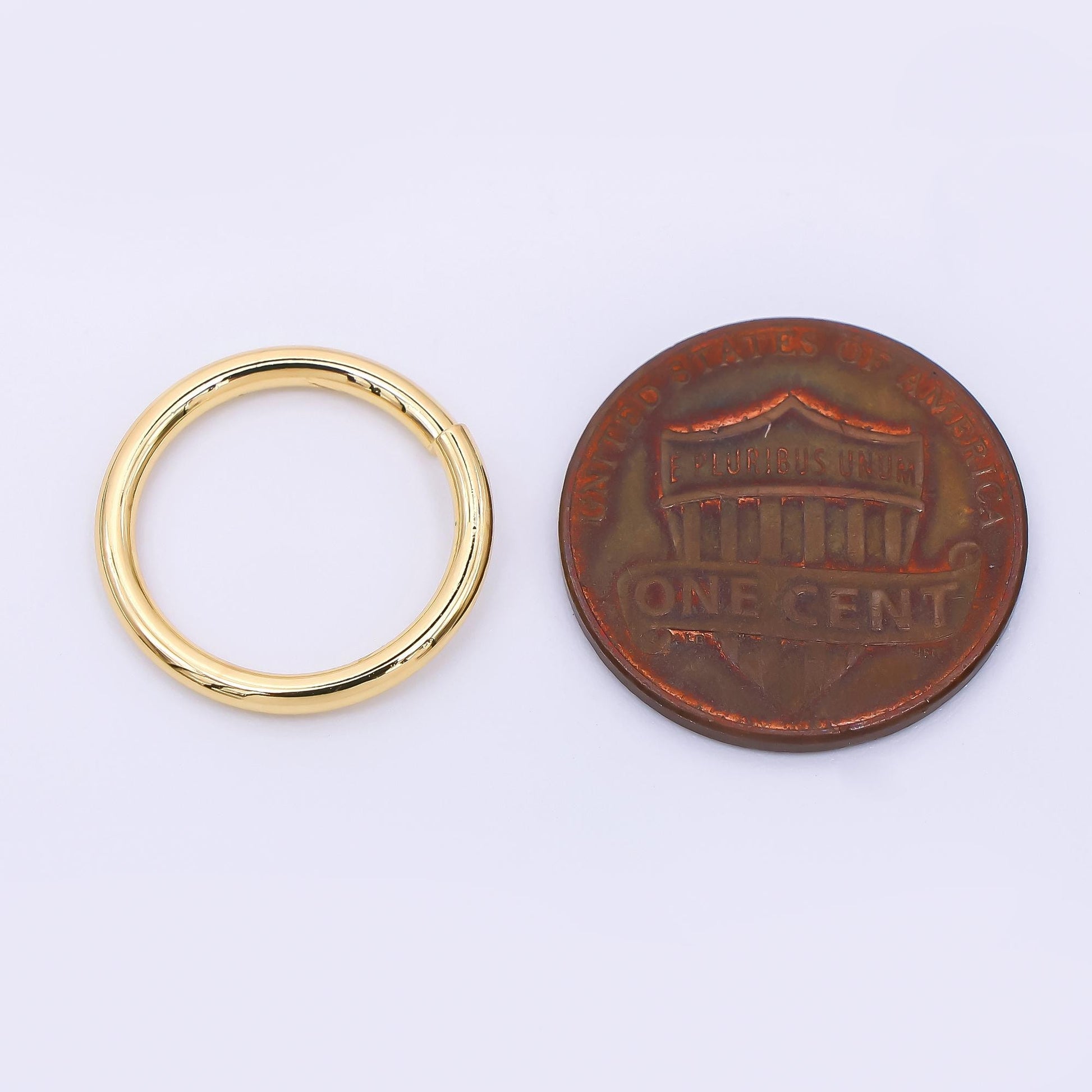 24K Gold Filled 16mm Classic Simple Round Jump ring Findings in Gold & Silver | SP1638
