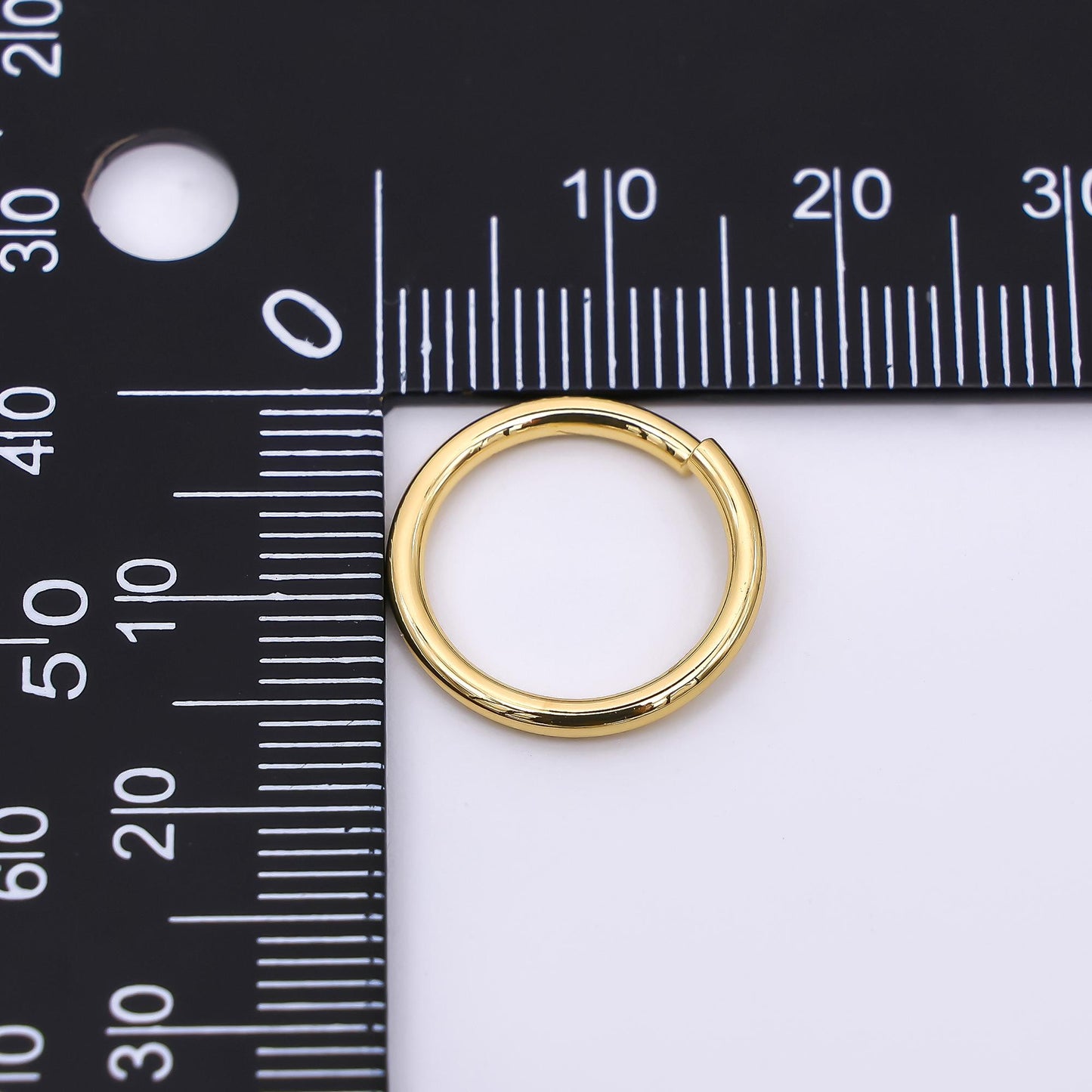 24K Gold Filled 16mm Classic Simple Round Jump ring Findings in Gold & Silver | SP1638