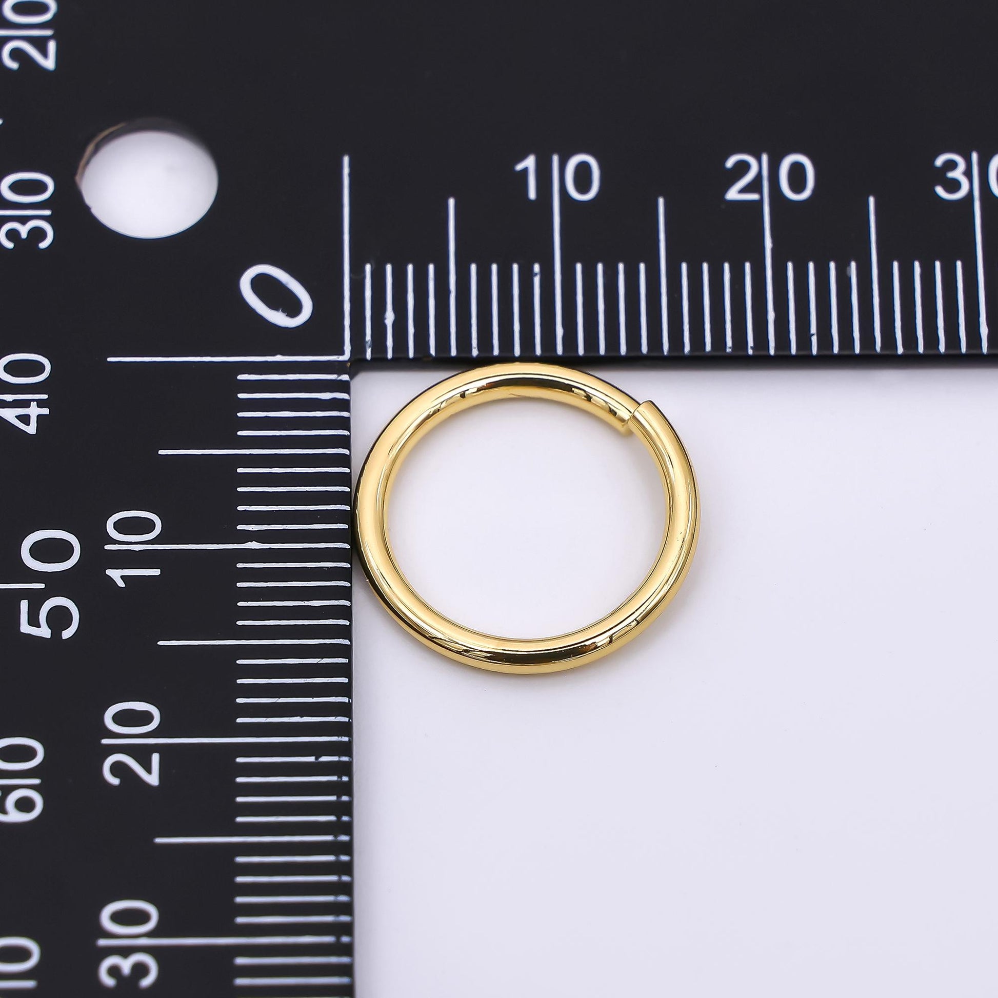 24K Gold Filled 16mm Classic Simple Round Jump ring Findings in Gold & Silver | SP1638
