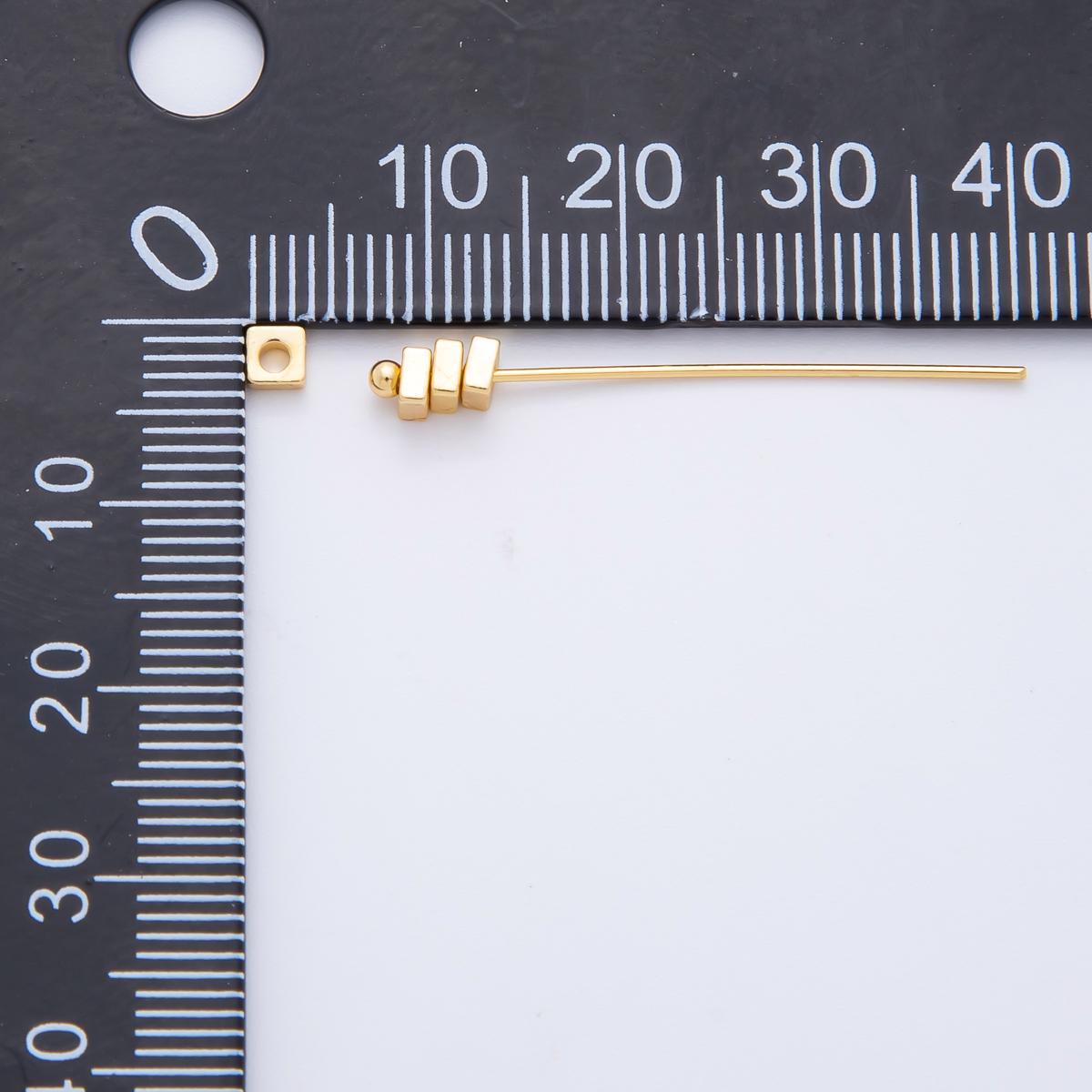 10x 18k gold Filled flat Square Tiny Bead spacer 3x3 mm beads AF-1090