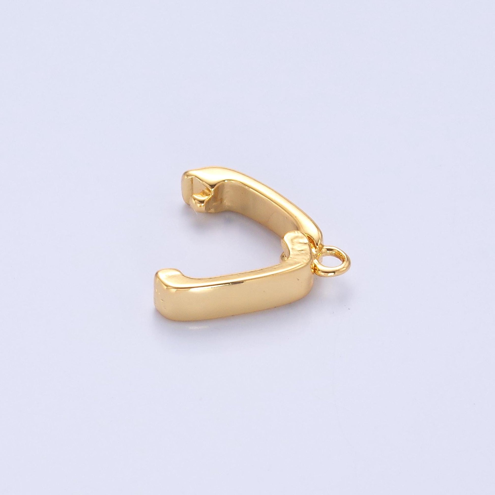 24K Gold Filled 13mm Hinged Rectangular Bail Pendant Spacer Holder | Z1319