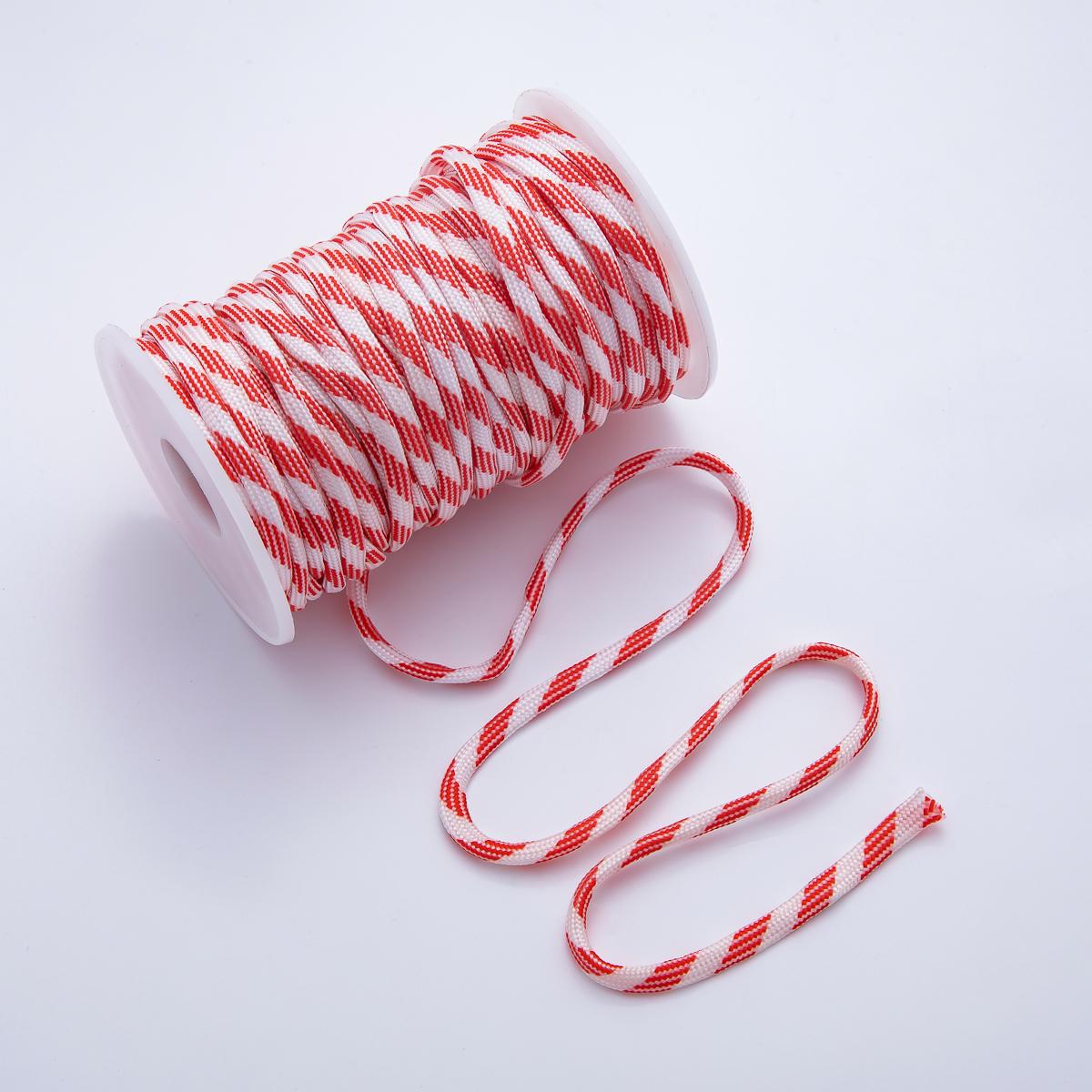 Key Chain Bag Charm Jewelry Making Round Cords, Polyester & Spandex Cord Ropes 5mm Aqua Blue Braided Rope by Yards | ROLL-1756