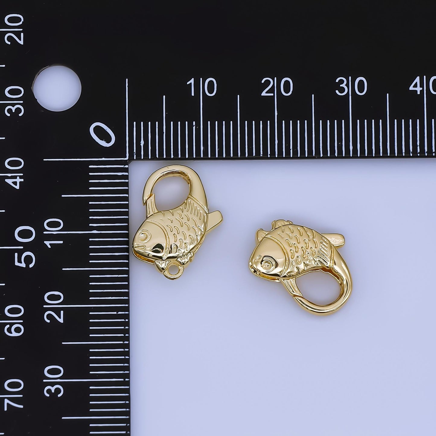 24K Gold Filled 16mm Under the Sea Koi Fish Lobster Clasp Charm Finding | Z1324
