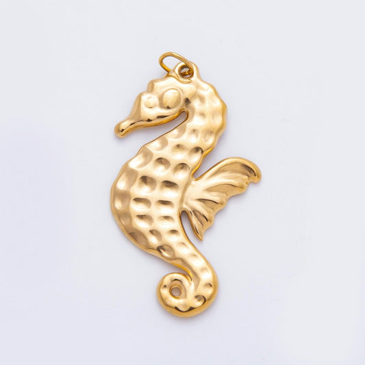 Stainless steel gold Sea Horse Charm necklace pendant Under the Sea Animal charm for Fish Necklace Bracelet Supply AH-949
