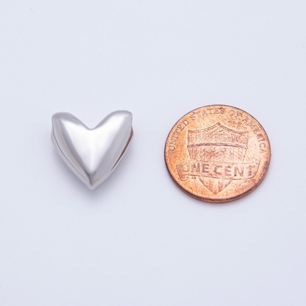 18K Gold Filled Heart Bead Slider Spacer Charm for Cord Necklace Making AF-1092