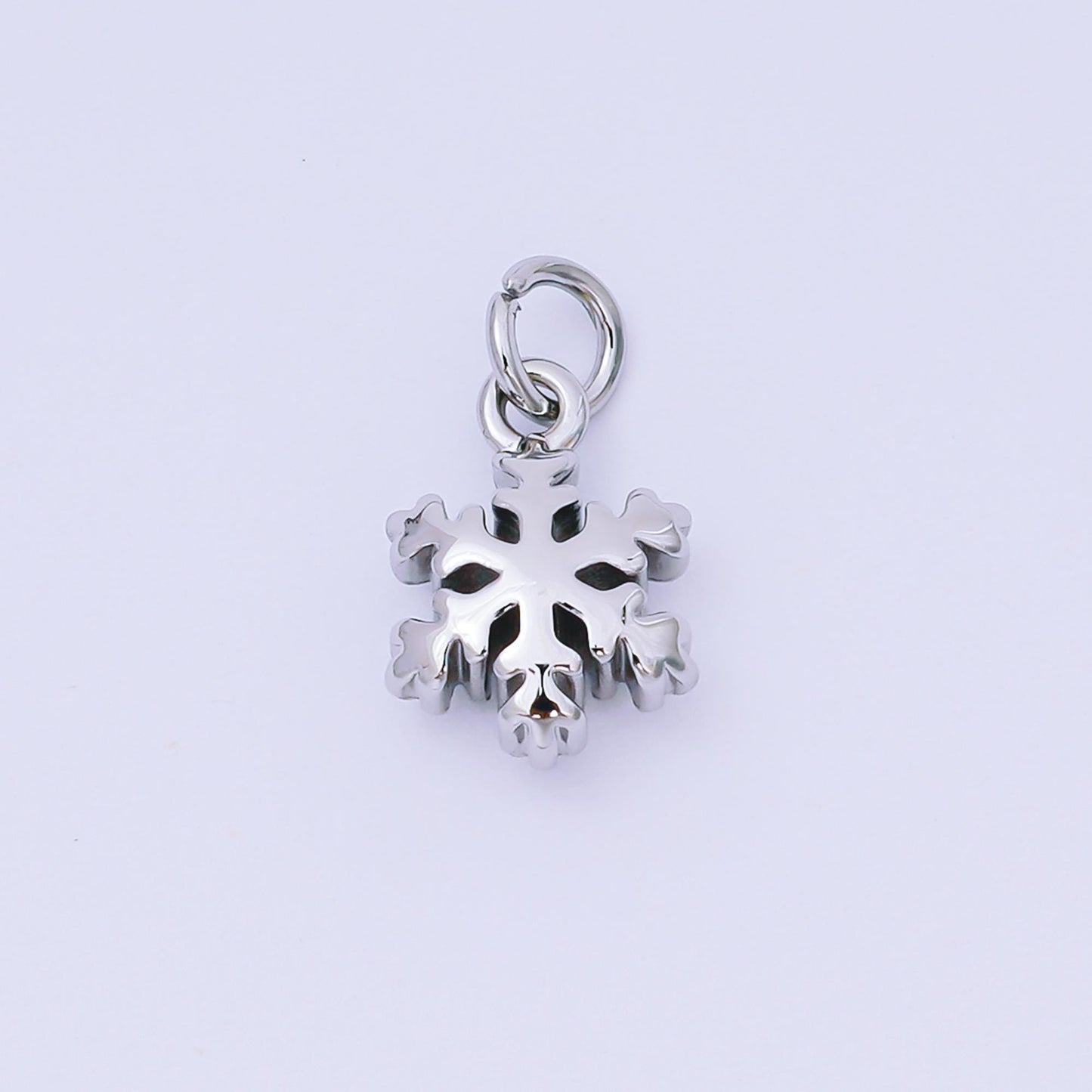 24K Gold Filled 13mm Winter Season Snow Flakes Holidays Charm | AH607