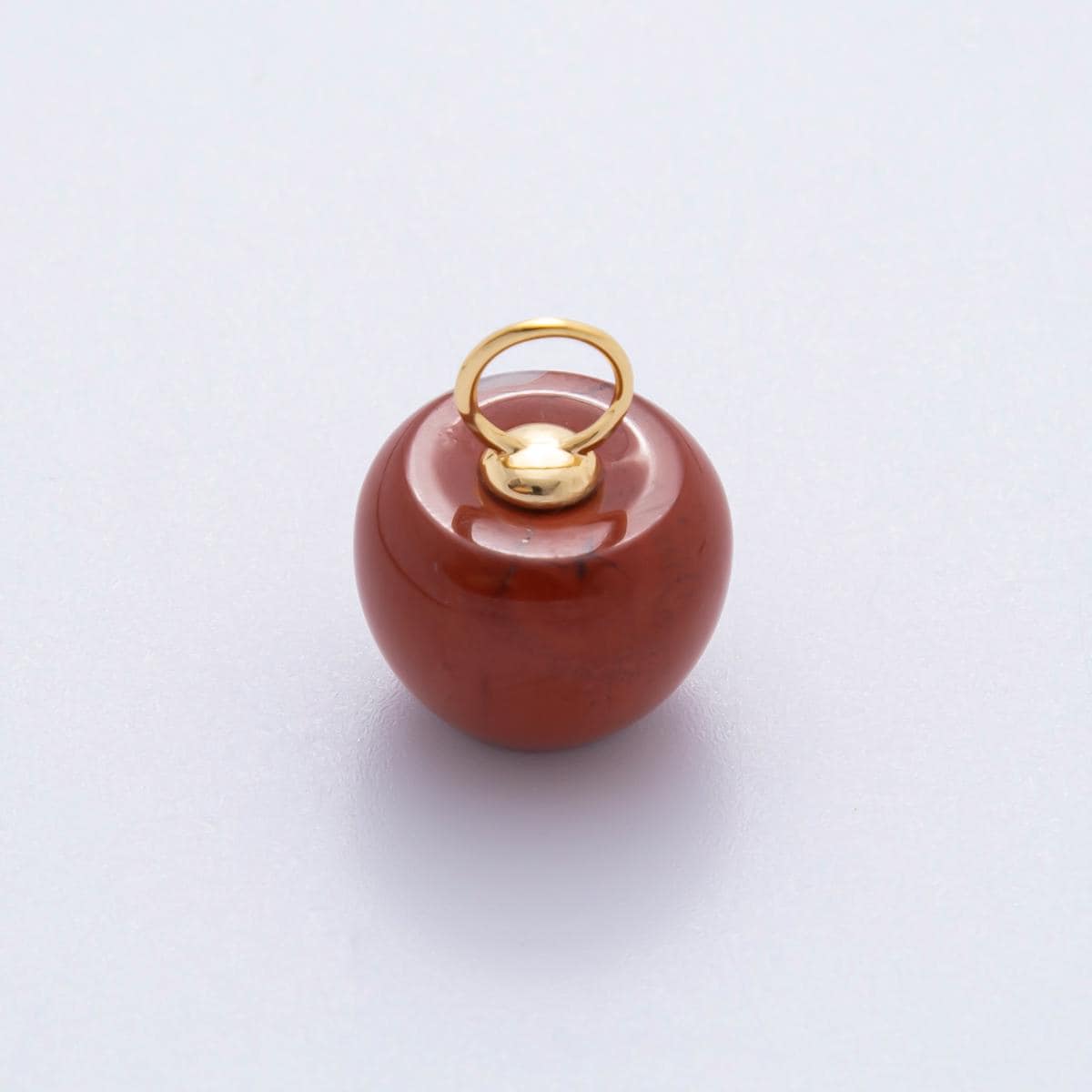 18k gold filled charm natural gemstone Fluorite Textured Flower Ornament pendant | E-071