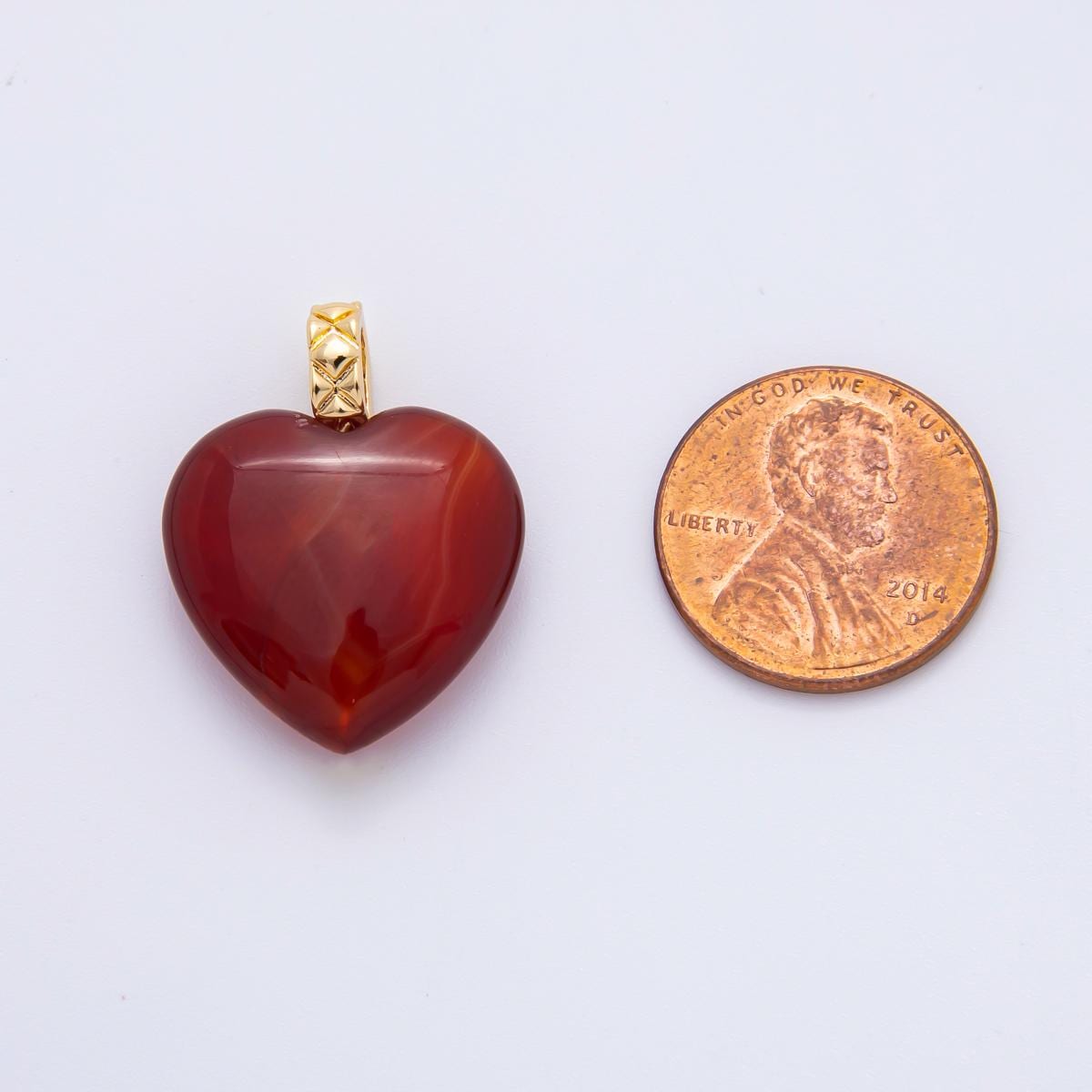 1x Puffy Heart 20mm Healing Gemstone Charm Good Vibe Chakra Charm Carnelian, Quartz Jade Stone Heart Charm C-766