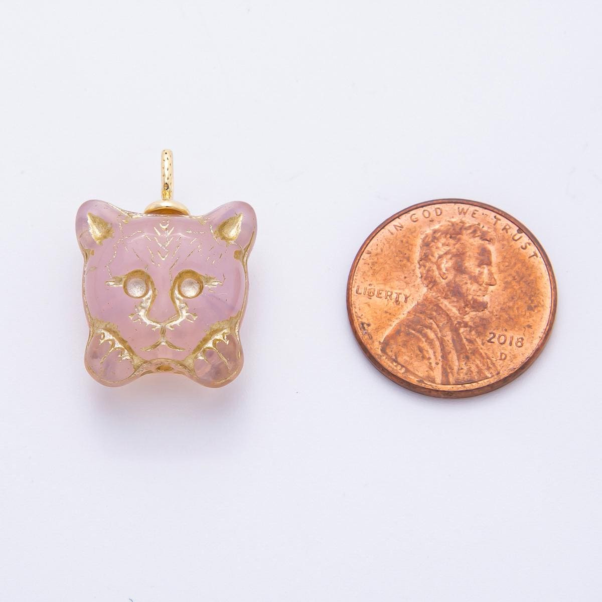 Dainty Colorful Cat Charm Animal pendant miniature gold Kitten charm for halloween necklace jewelry supply N-235