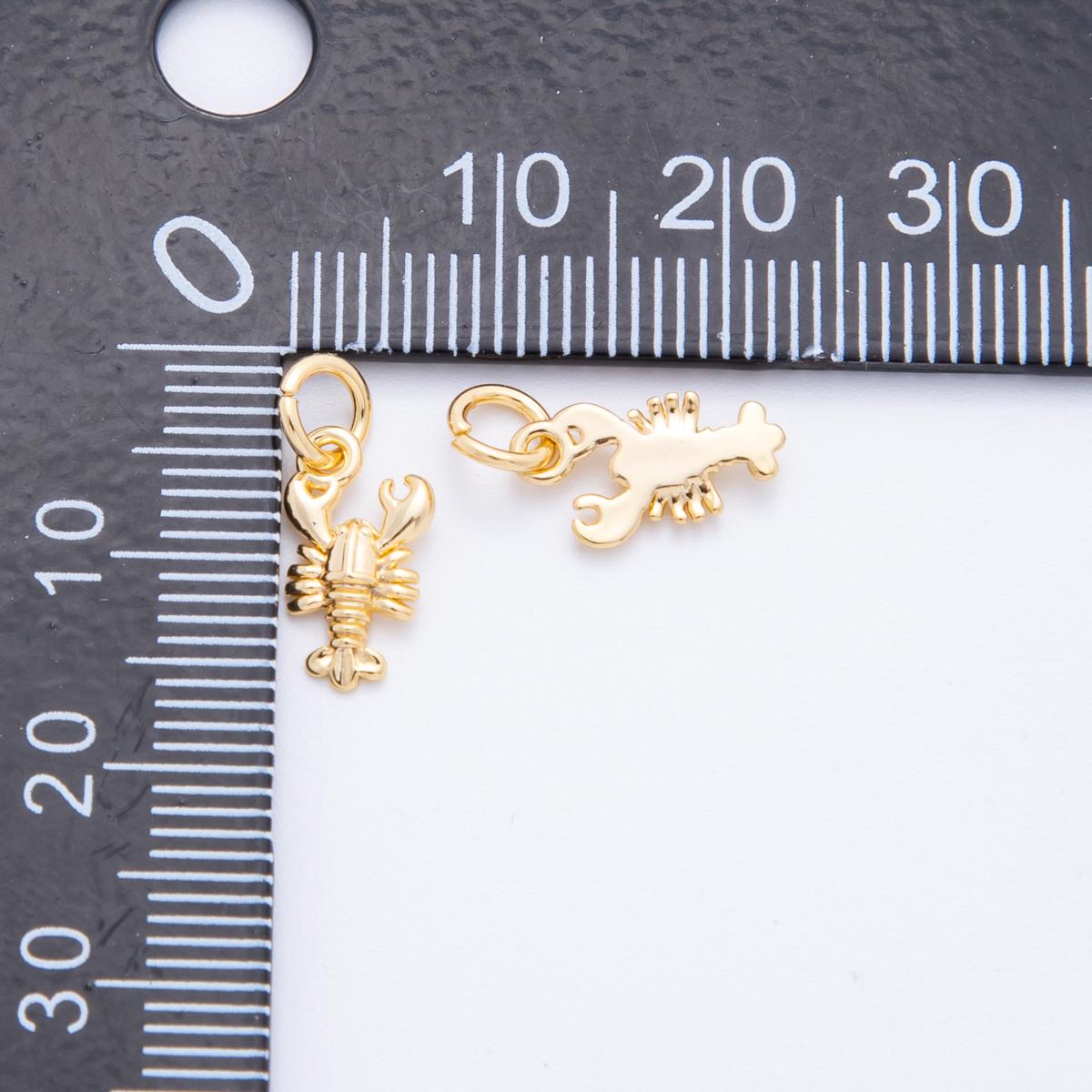 Mini Gold Filled Crawfish Necklace Charm Lobster Crawfish Boil Crawfish Season Crawfish Gift Texas Charm Louisiana Charm Bracelet N-401