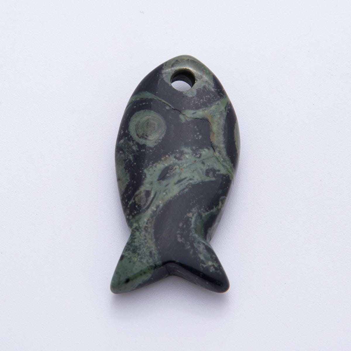 New Big Gemstone Fish Pendant Natural Stone Fish Charm for Necklace Bracelet Jewelry Making Supply 18k Gold Filled Charm Z-1242