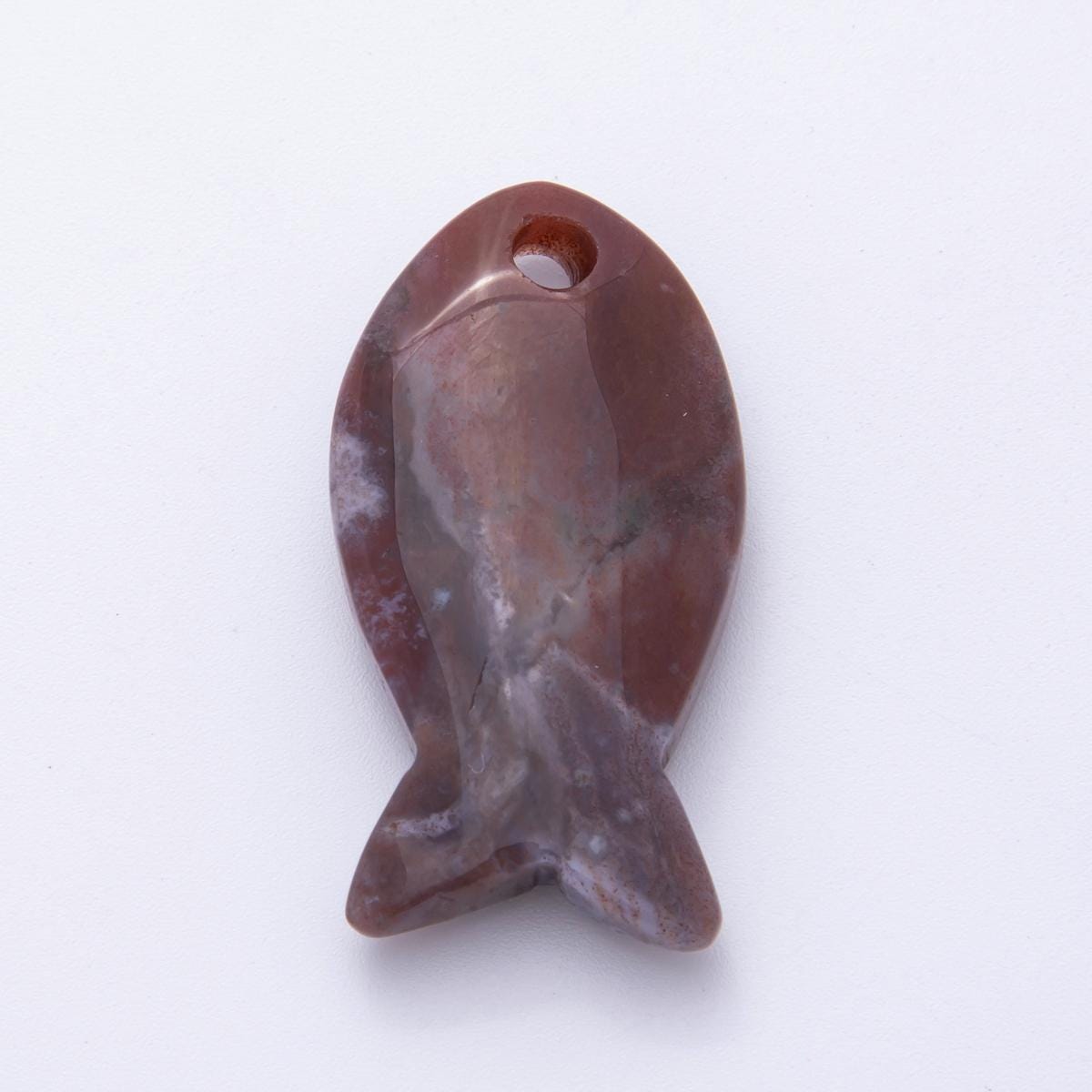New Big Gemstone Fish Pendant Natural Stone Fish Charm for Necklace Bracelet Jewelry Making Supply 18k Gold Filled Charm Z-1242
