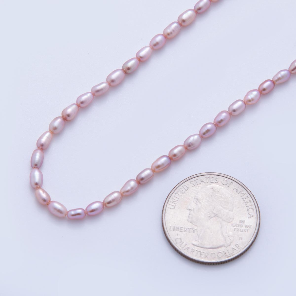 White Pearl Seed Bead Strand, Loose pearls, Tiny Pearls, Wedding Pearls, Embroidery Pearls, Freshwater Pearls, 3.3 mm Beads for Craft WA3444