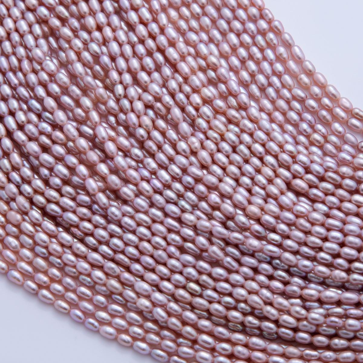 White Pearl Seed Bead Strand, Loose pearls, Tiny Pearls, Wedding Pearls, Embroidery Pearls, Freshwater Pearls, 3.3 mm Beads for Craft WA3444