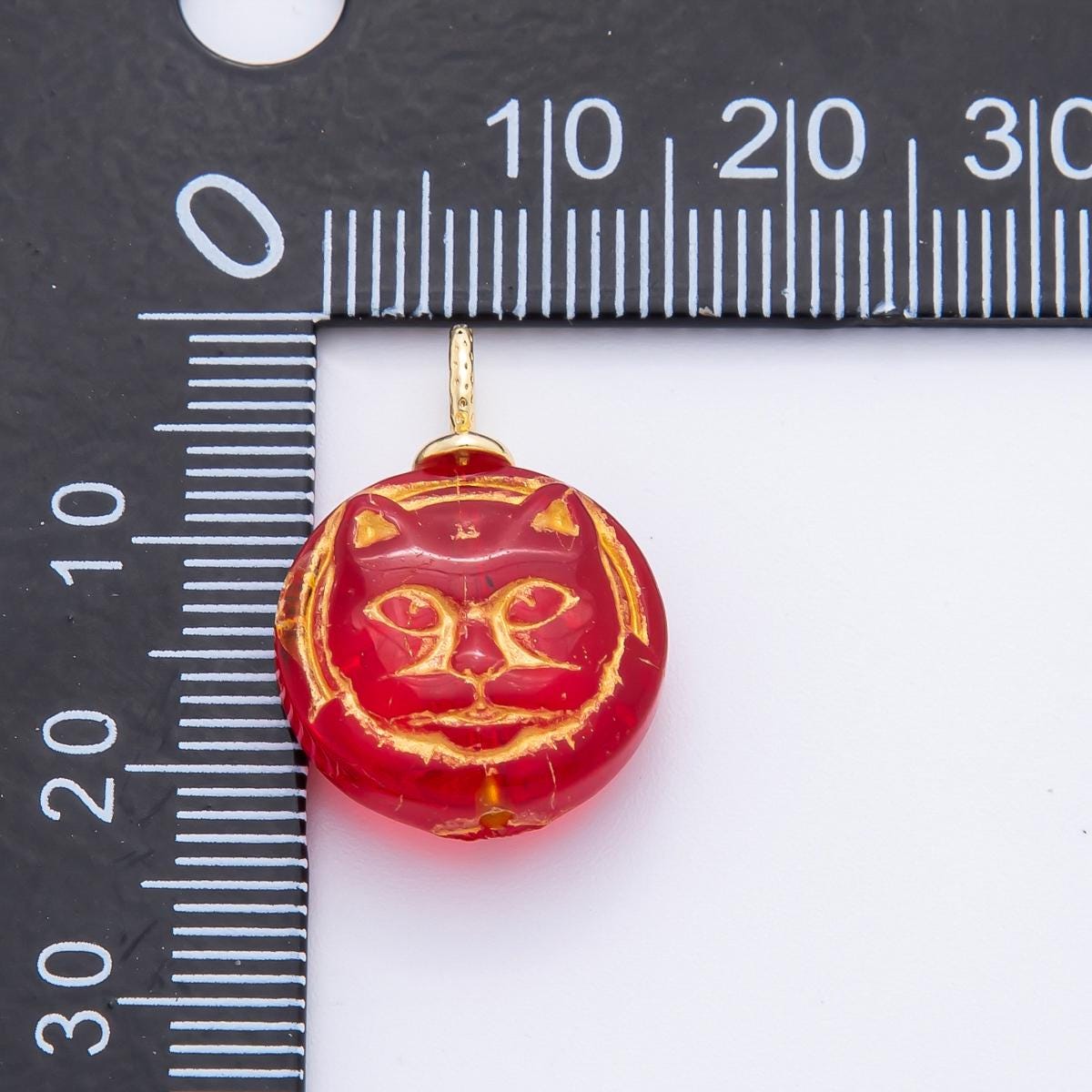 Dainty Colorful Cat Charm Animal pendant miniature gold Kitten charm for Pet necklace jewelry supply N-238