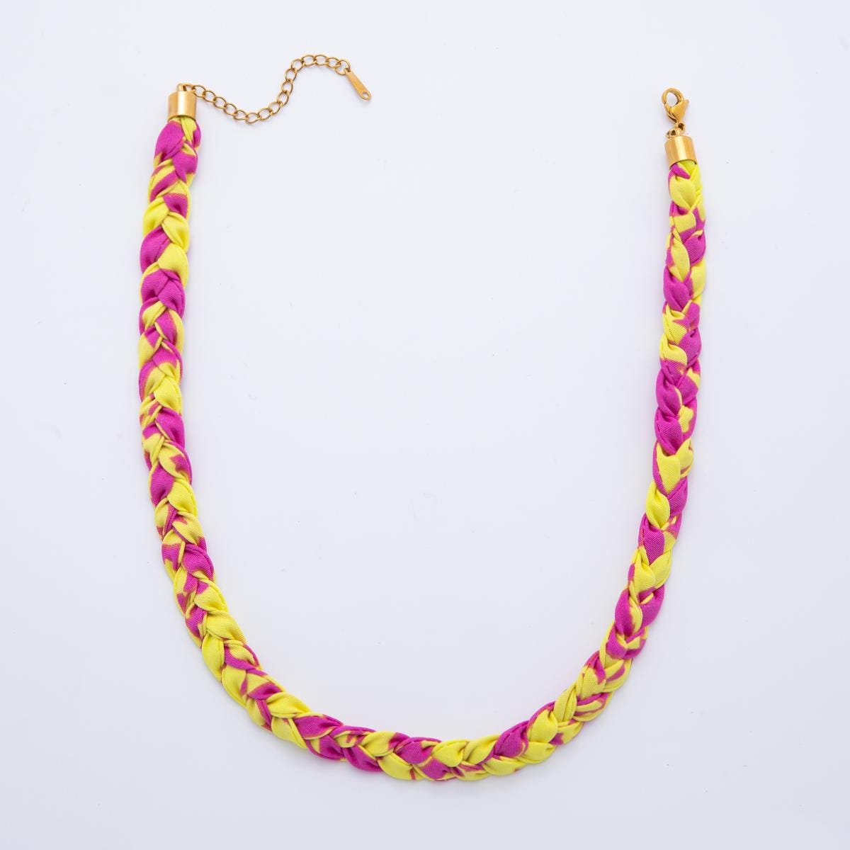 Colorful Scarf Necklace 17 inch Make your own Scarf Necklace Charm Jewelry Supply with PVD Gold Stainless Clasp wa-875