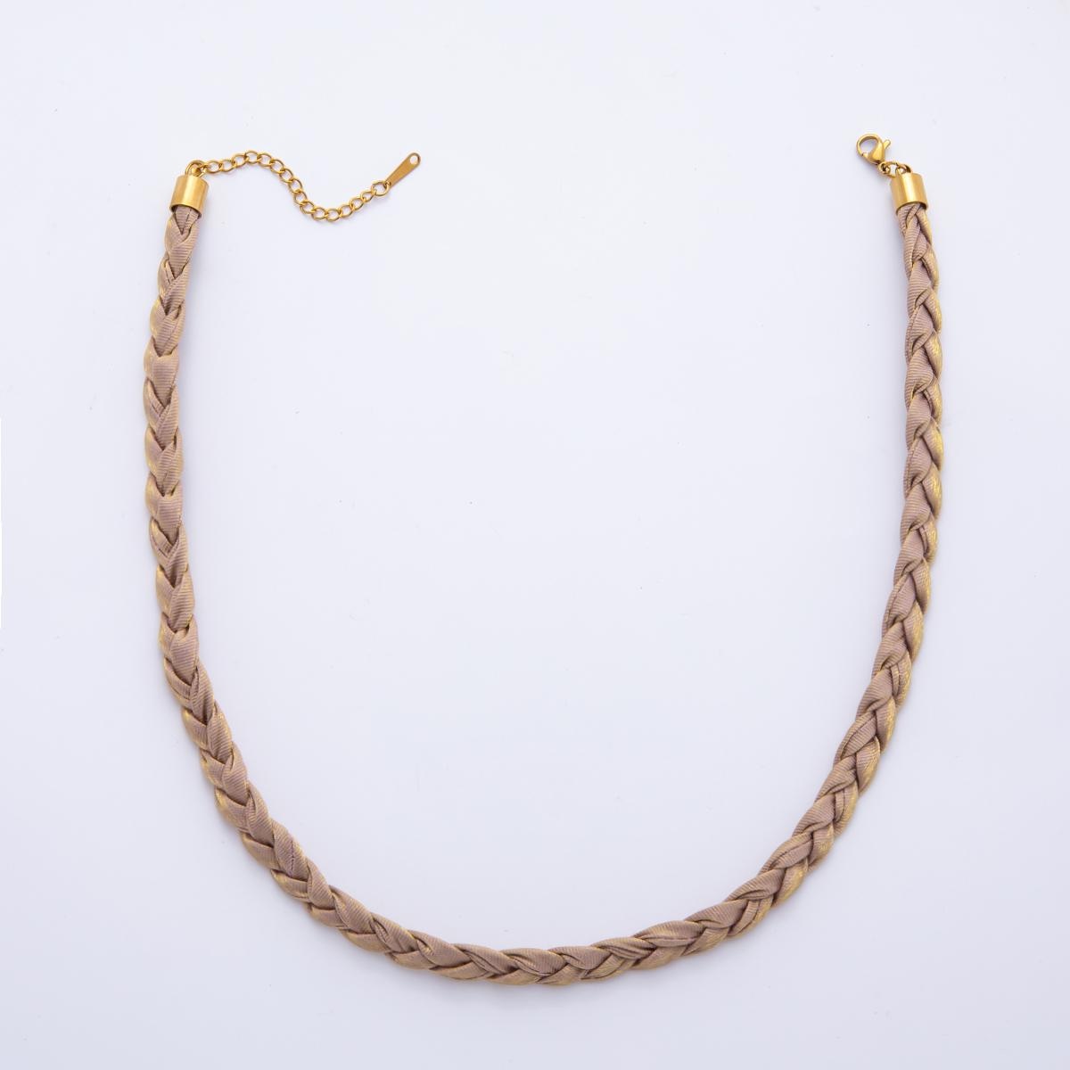 Pastel Braided Soft Fabric Necklace 17 inch long for Necklace Charm Jewelry DIY Supply WA-880