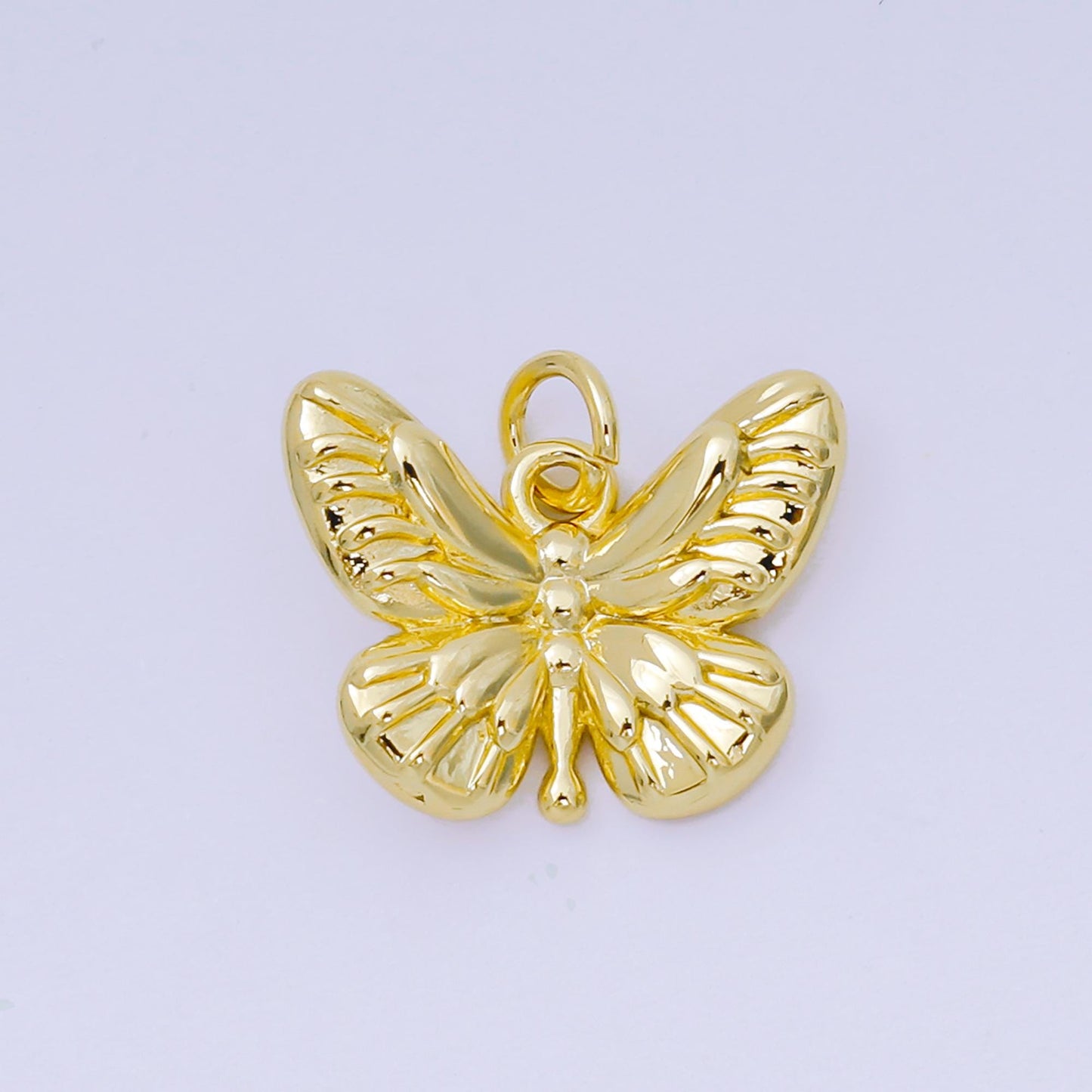 24K Gold Filled 14mm The Moth Butterfly Animal Charm | AH-586