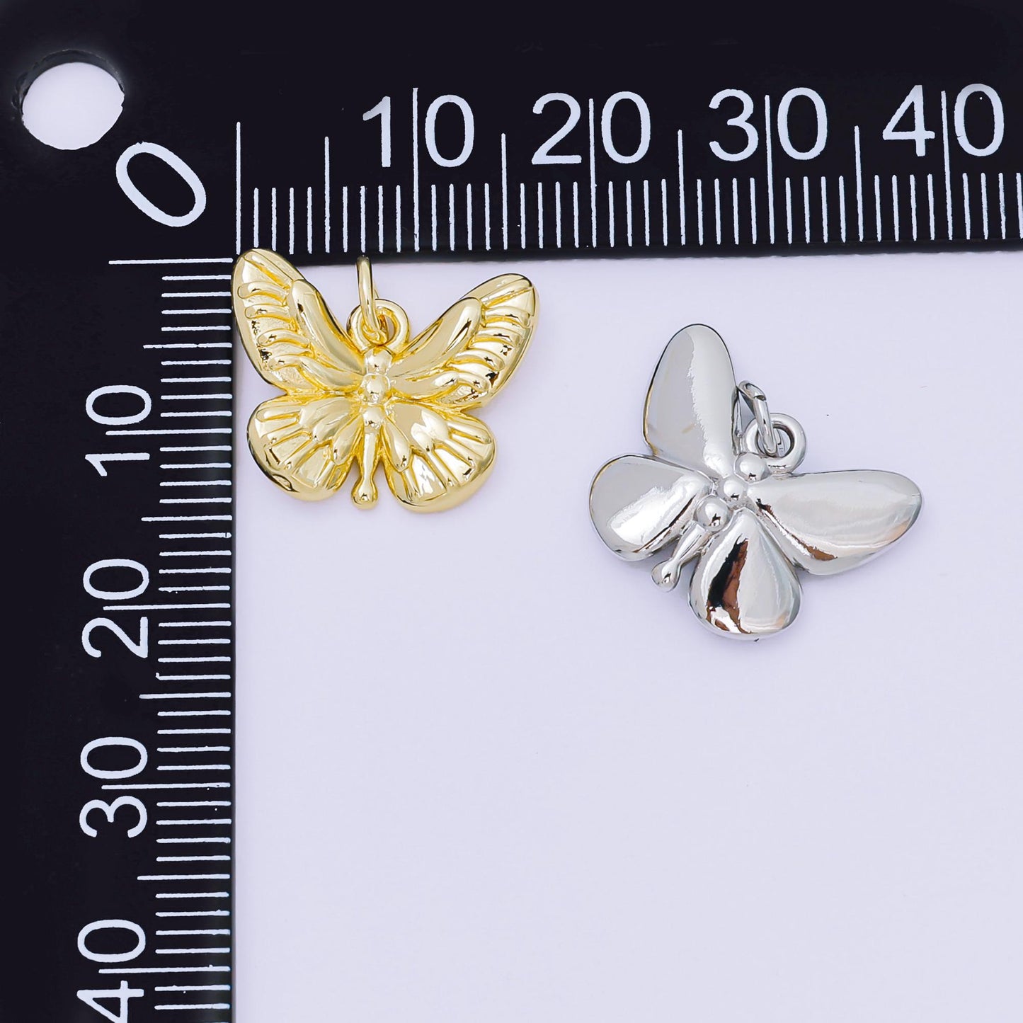 24K Gold Filled 14mm The Moth Butterfly Animal Charm | AH-586