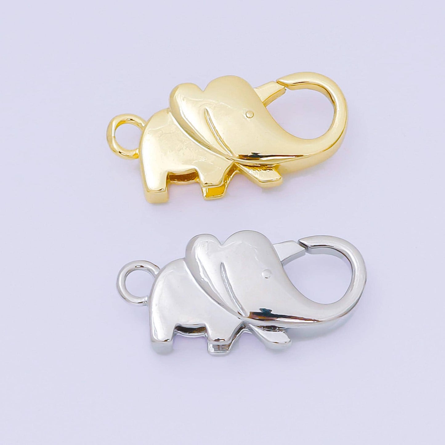 24K Gold Filled Elephant Lobster Clasp Closure Finding in Gold & Silver | Z1318
