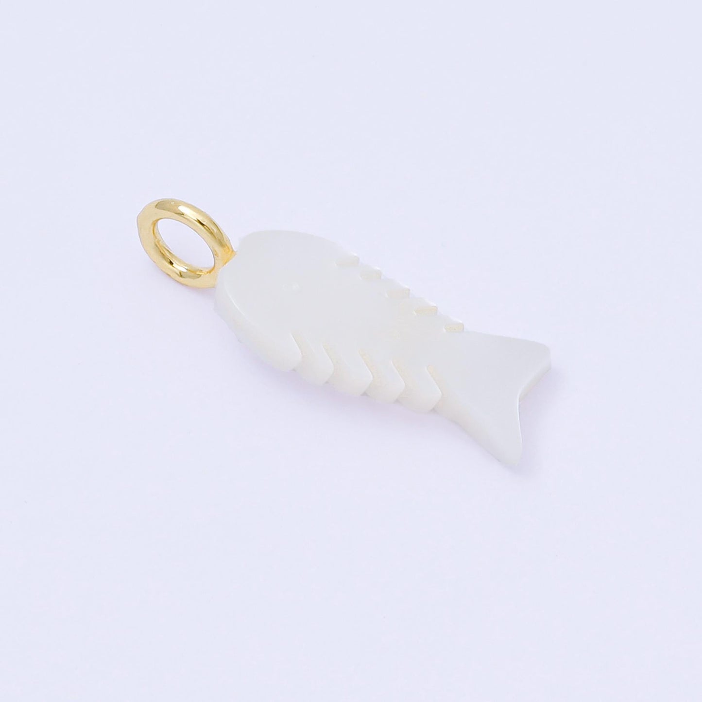 Mini 25mm Natural mother of pearl mop shell fish pendant Charm for Bracelet Necklace Earring Component AF-568