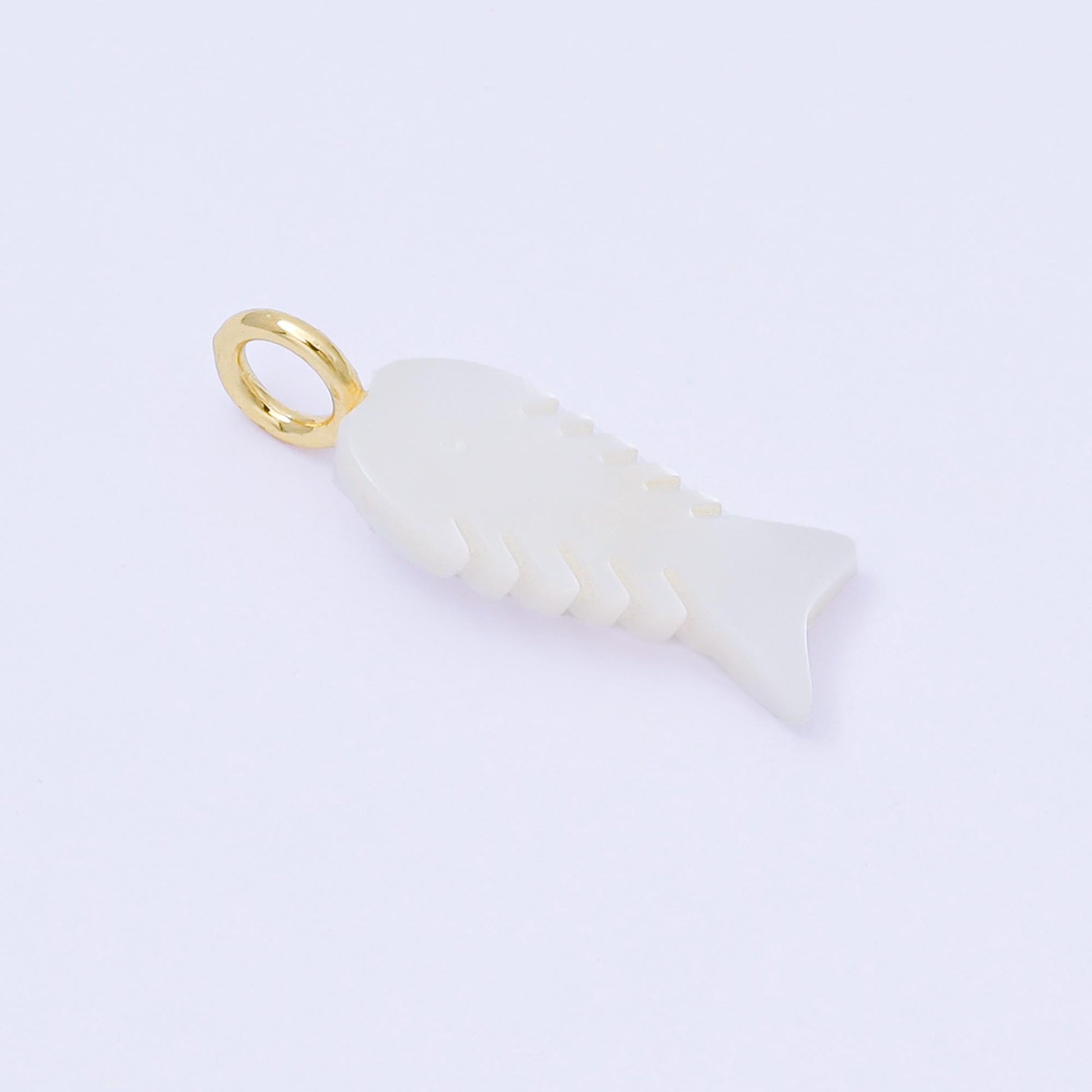 Mini 25mm Natural mother of pearl mop shell fish pendant Charm for Bracelet Necklace Earring Component AF-568
