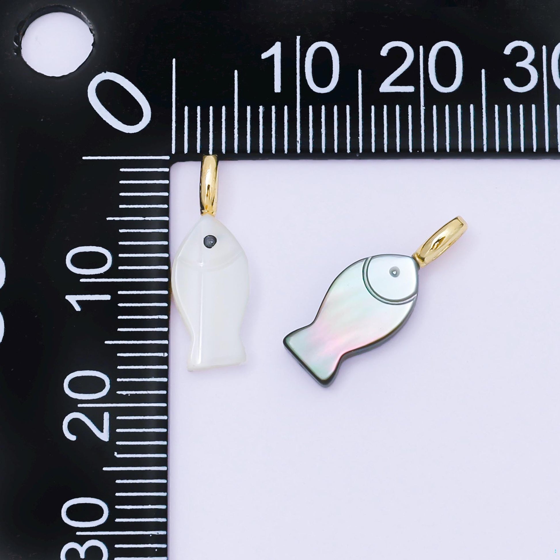 Mini 24K Gold Filled 17mm Abalone Fish Charm for Bracelet Necklace Earring Supply Component | AF565