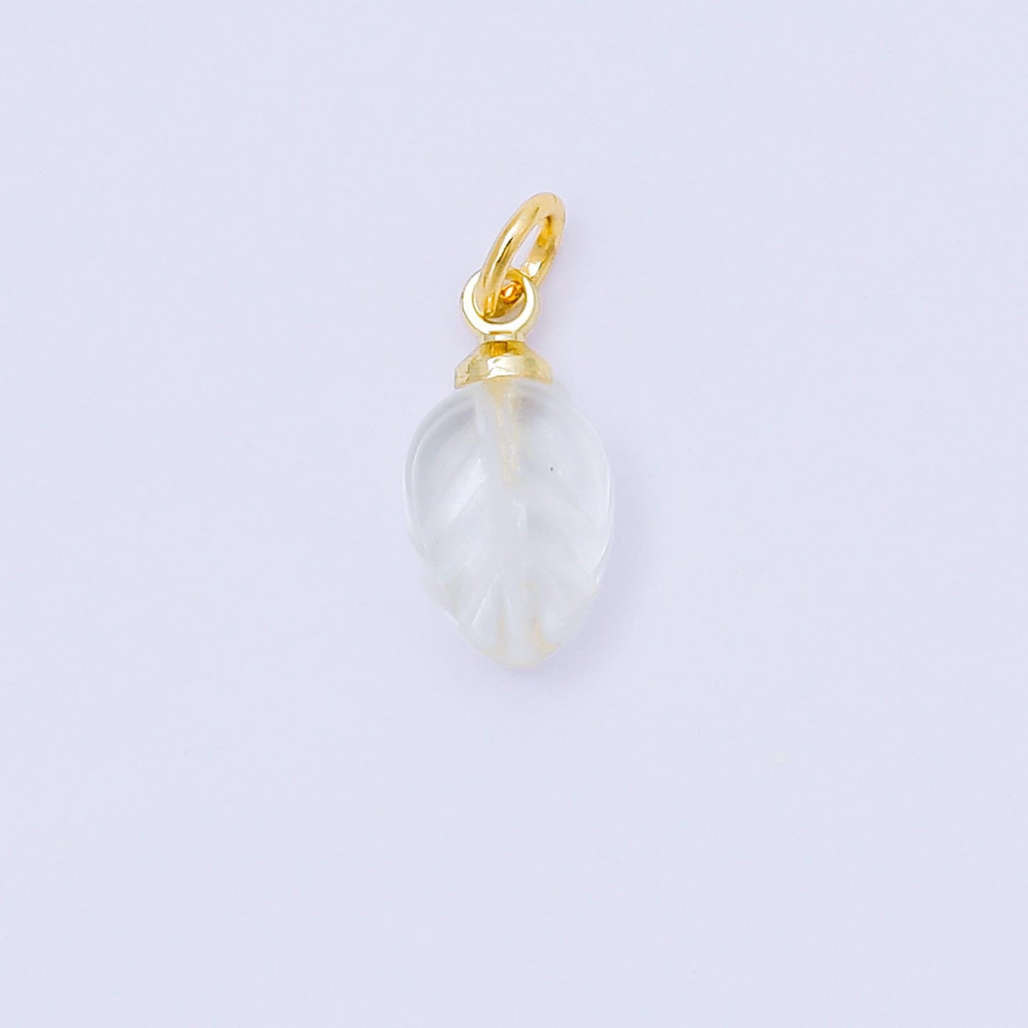 Mini 24K Gold Filled 11.6 Gemstone Beads Tropical Leaf Charm for Bracelet Necklace Earring Supply Component | AC-1591