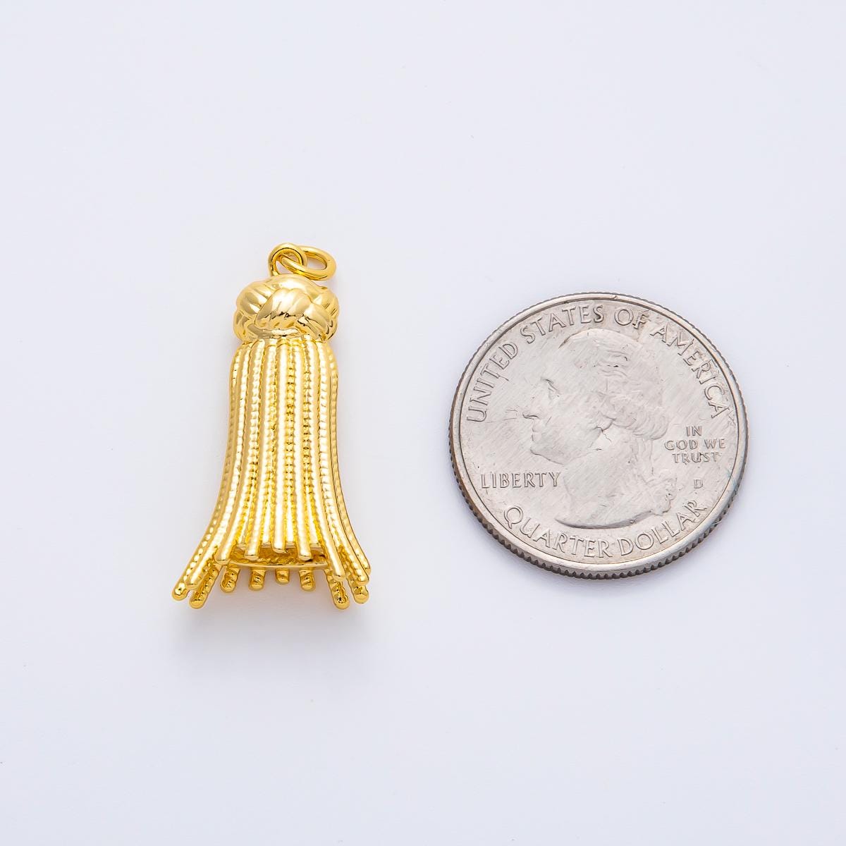 18K Gold Filled Fringe Tassel Inspired Design Jewelry Making Supply Necklace, Earring Component AF-1376