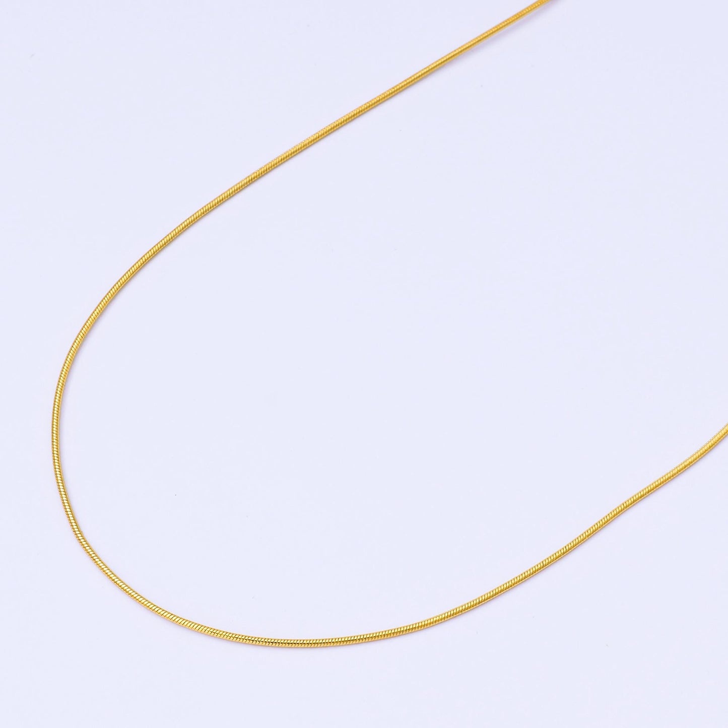 24K Gold Filled 1mm Minimalist Snake Chain 18 Inches Necklace | WA-3835