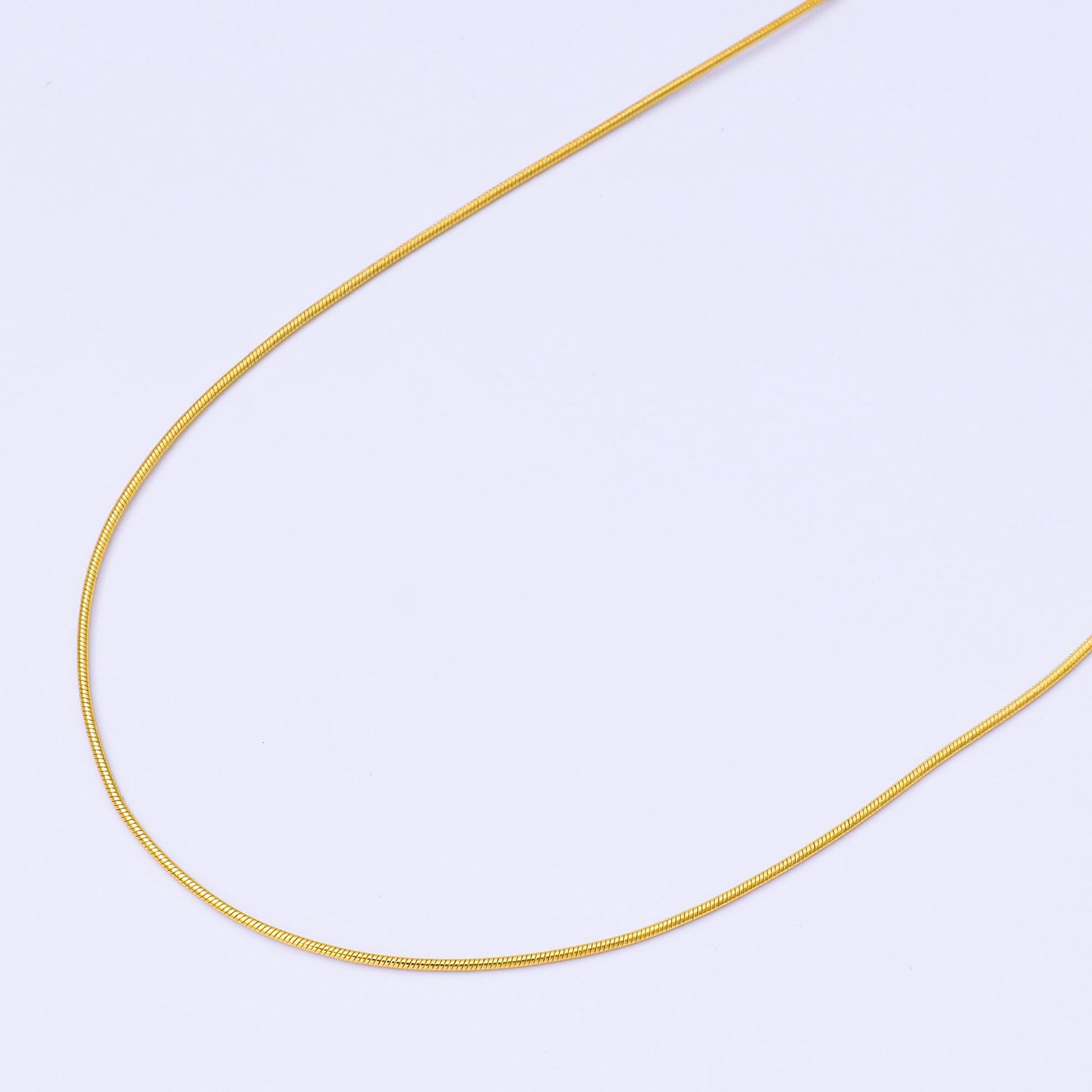 24K Gold Filled 1mm Minimalist Snake Chain 18 Inches Necklace | WA-3835