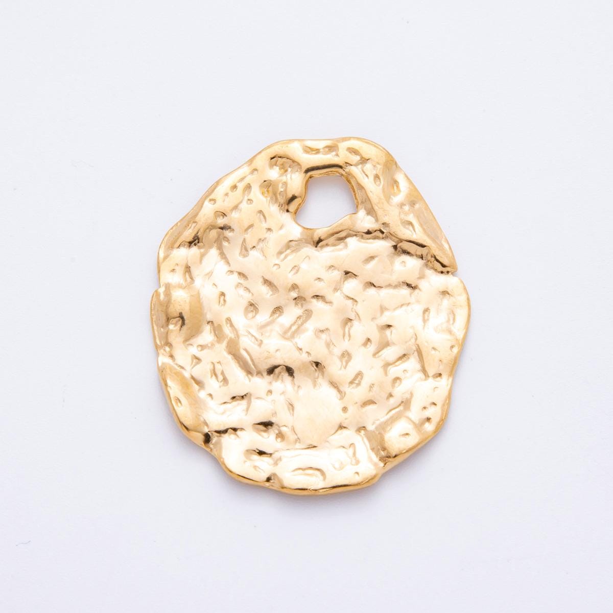 Big Gold Molten Abstract Charms Geometric Round Gold Rustic Charm Necklace Findings Dangle Charm for Components DIY Jewelry Making Z-1240