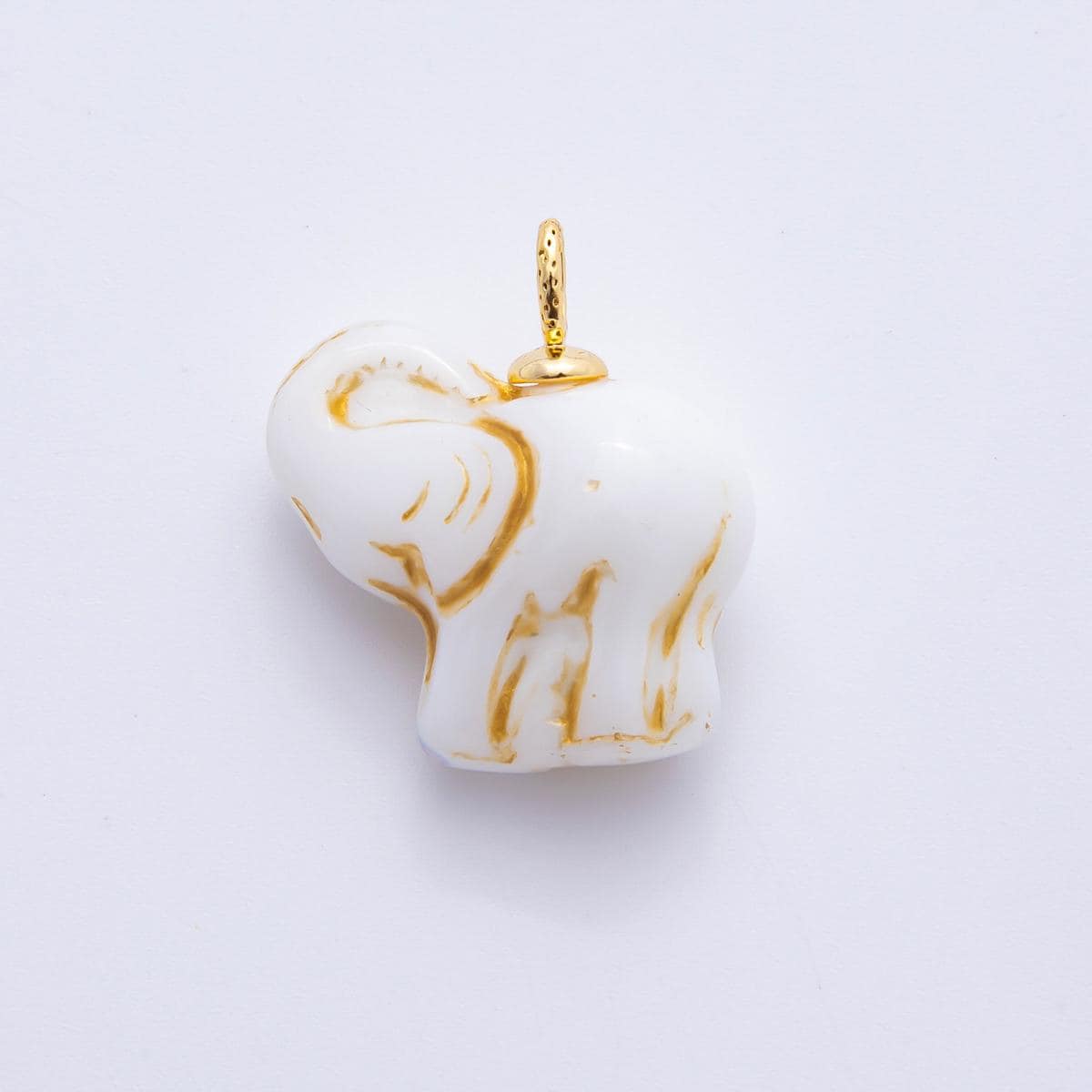 Dainty Czech Glass Beads Elephant Beads Charm Circus Wild Animal Beads Pendant Colorful Dumbo Necklace Bracelet Component E-777