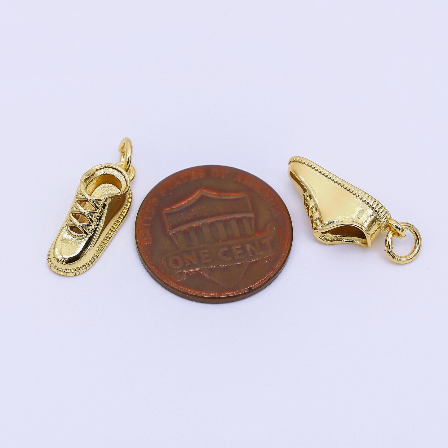 24K Gold Filled 17mm Outfit of the Day Sneakers Shoes Charm | AF-541