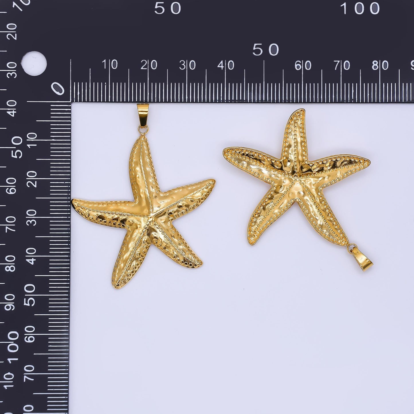 Big gold starfish pendant stainless steel star fish ocean beach under the sea mermaids charm jewelry | j-152