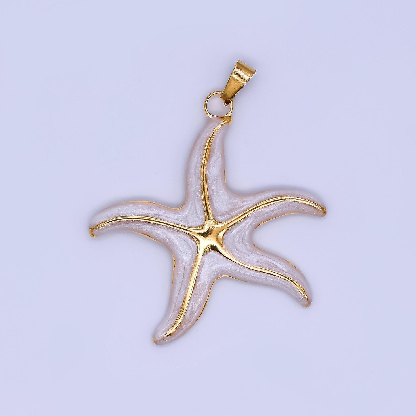 Multi Color Enamel Star Fish PVD Gold Plated Steel Starfish Beach Under the Sea Animal Charm | J-141