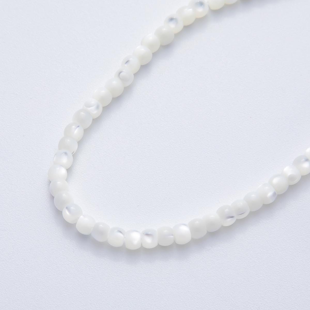 Mini Round Shell Pearl Bead Strand High Luster Shell Pearls for Jewelry Making, Necklace & Bracelet Craft Supplies Colorful Beads WA-3494