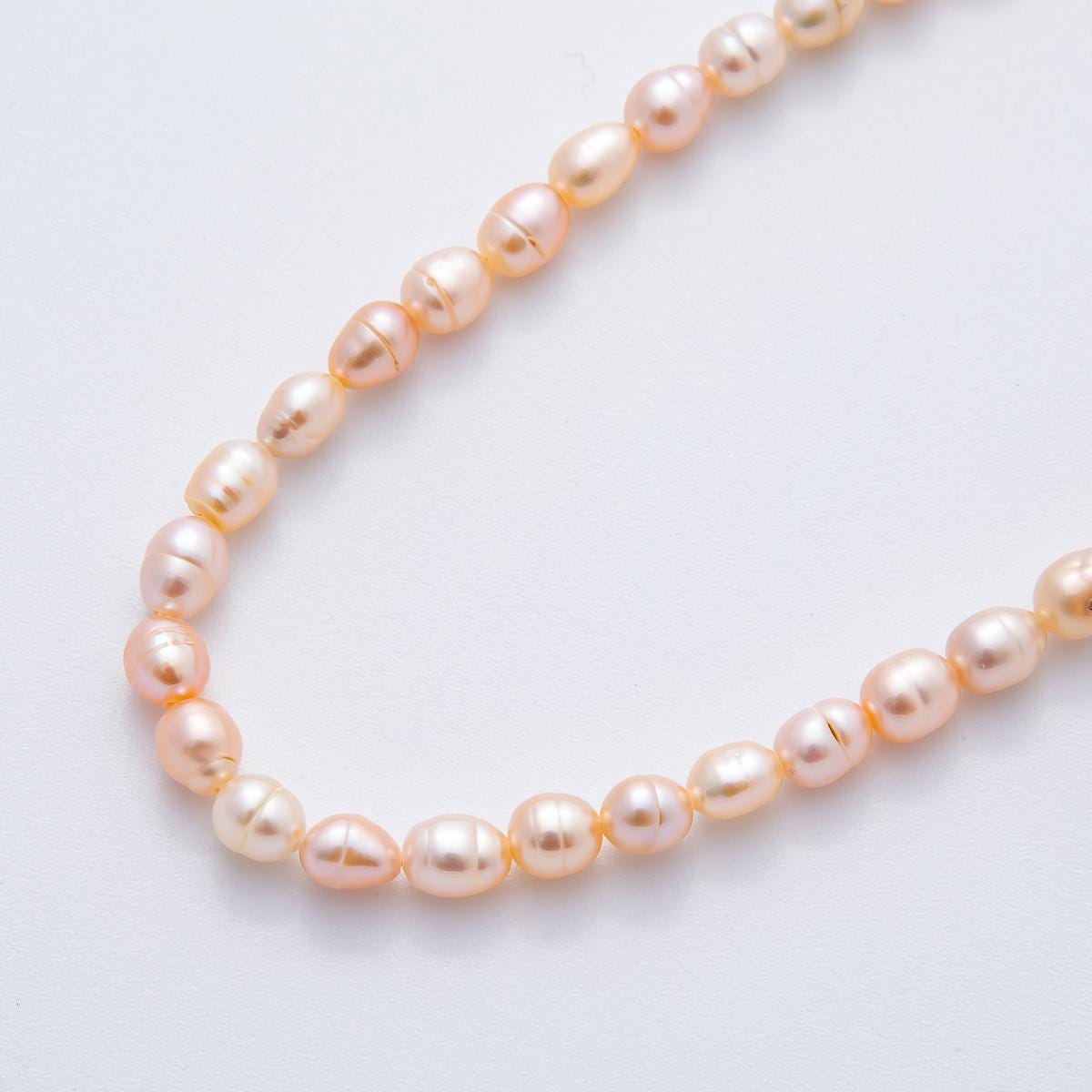 4.5mm Rice Shell Pearl Bead Strand Mauve Pink Pearls for Jewelry Making, Necklace & Bracelet Craft Supplies Colorful Beads WA-3497