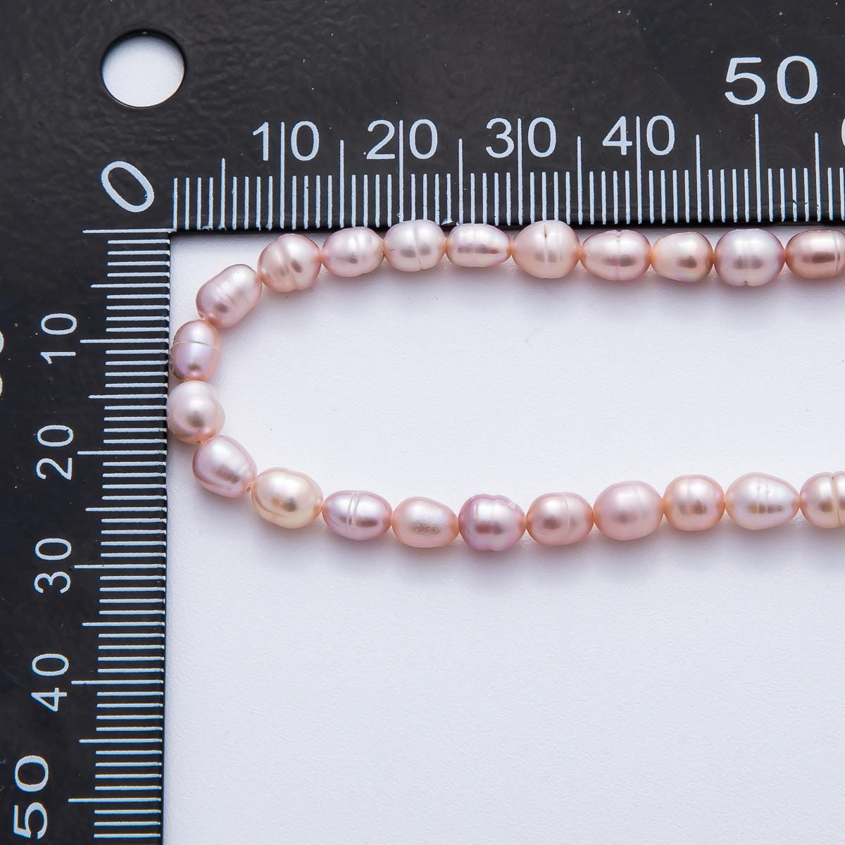 4.5mm Rice Shell Pearl Bead Strand Mauve Pink Pearls for Jewelry Making, Necklace & Bracelet Craft Supplies Colorful Beads WA-3497