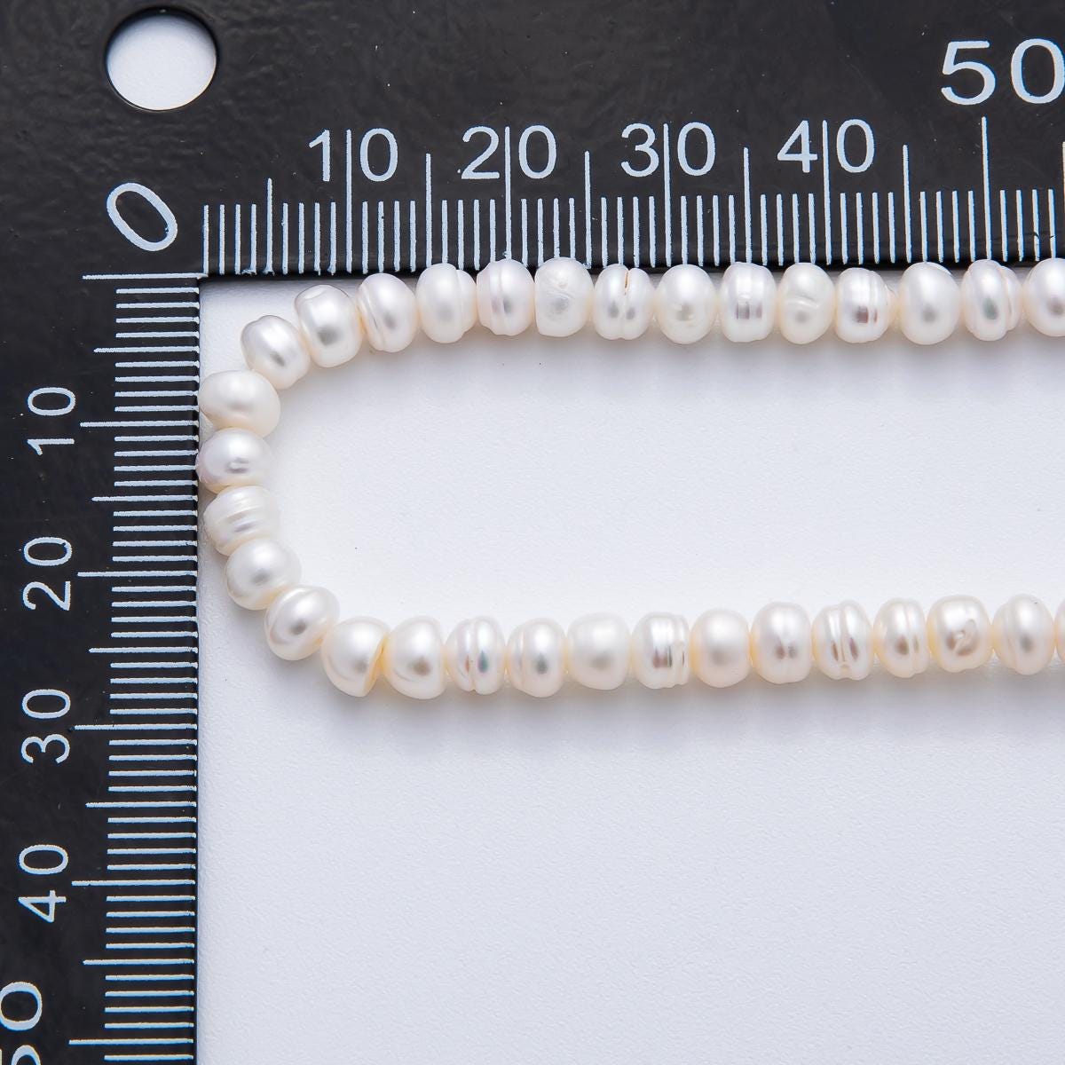 5mm seed luster white potato round off freshwater pearl Tiny cute seed pearl beads pearlcore inspired WA-3500