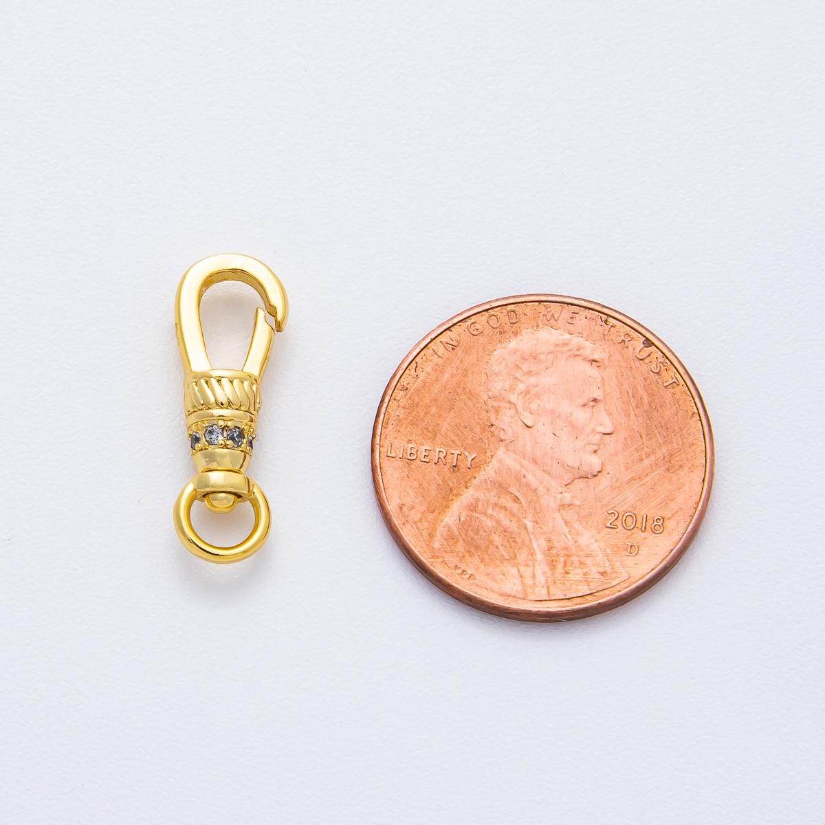 17.7mm Fancy Swivel 18k Gold Filled Lobster Claw, Jewelry Making Clasps z-1375