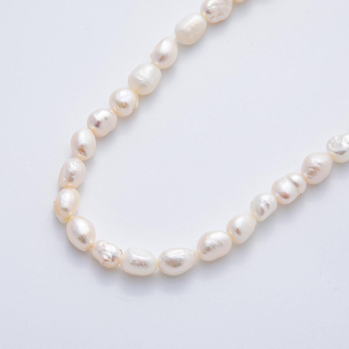 1 Strand Natural Fresh Water Pearl Beads White Oval Rice Shape Beads 5mm Wholesale Pearl Beads Jewelry Making Supply WA-3503