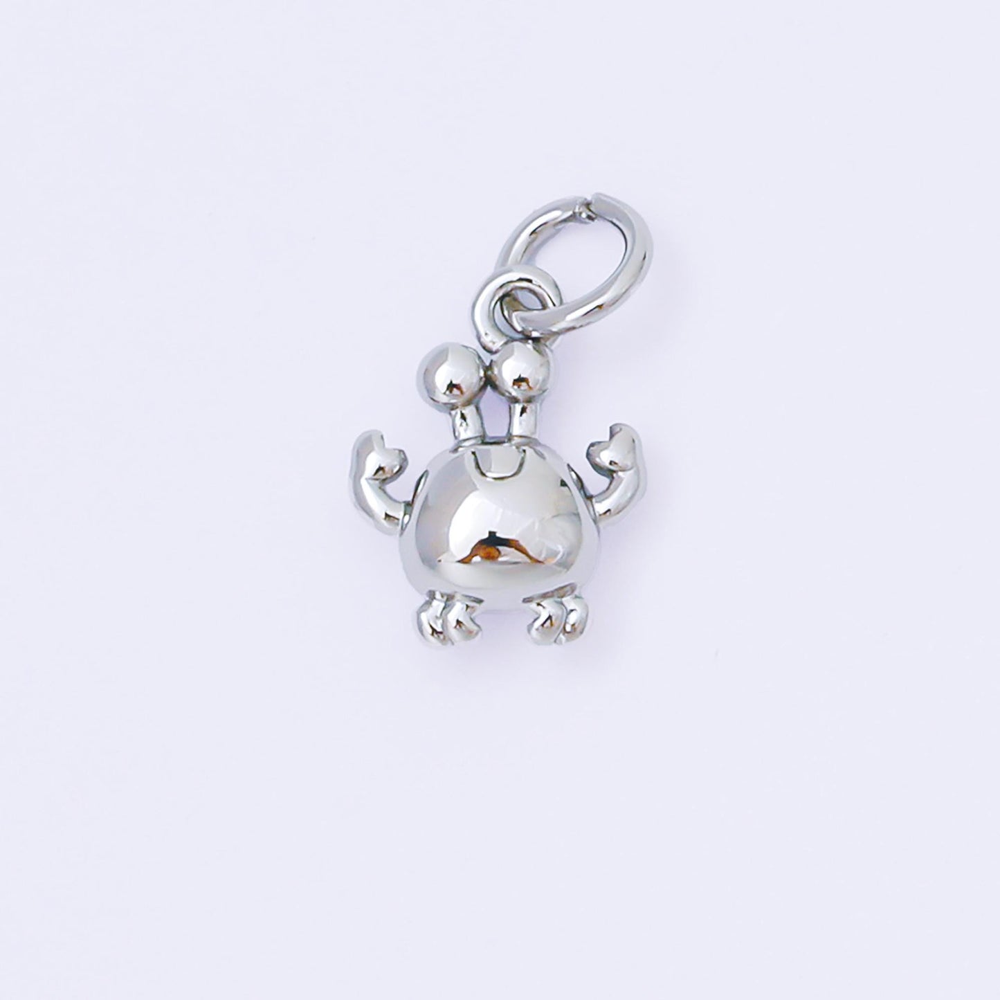 24K Gold Filled 11mm Under the Sea Crab Character Charm in Gold & Silver | AF1256