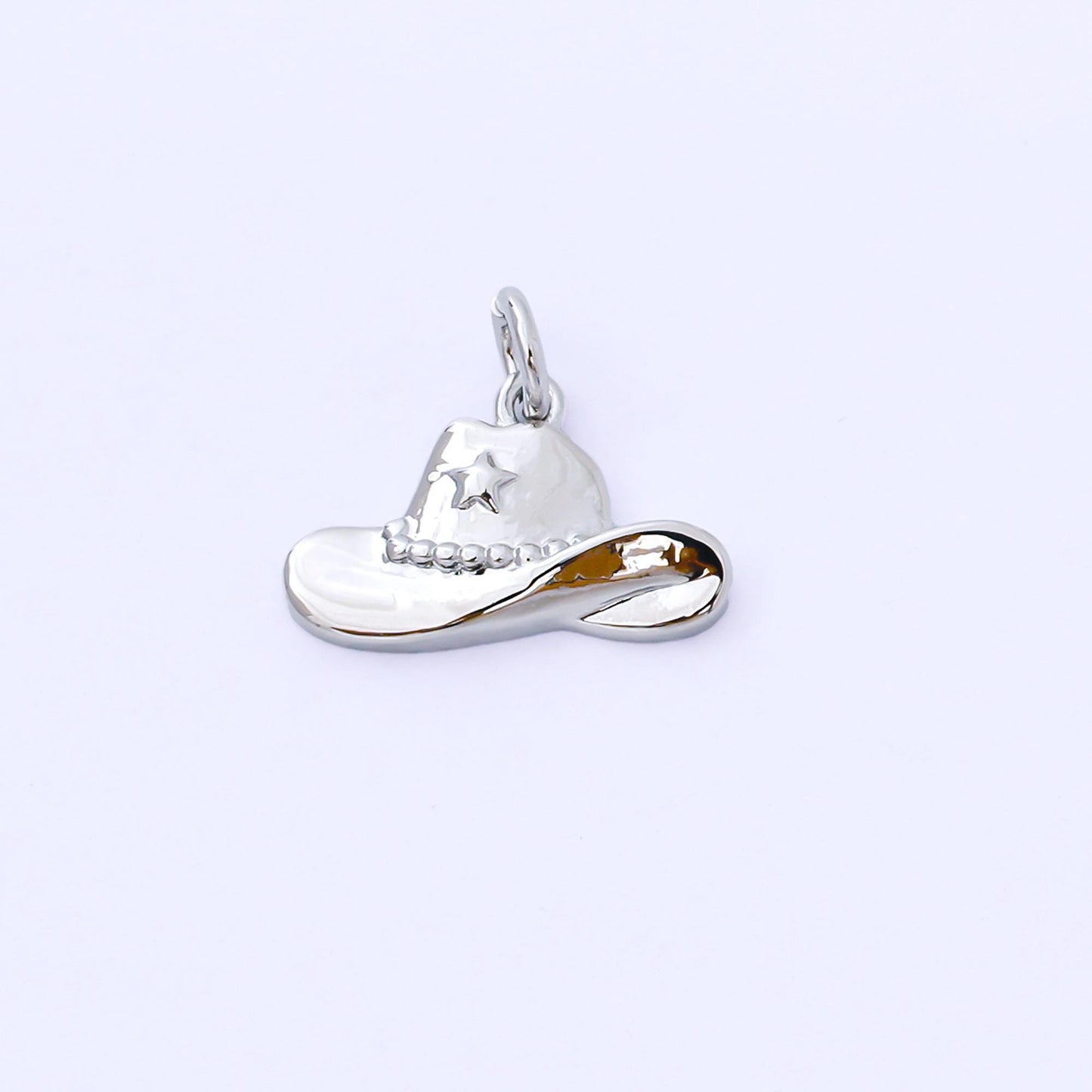 Dainty 24k Gold Filled Cowboy Hat Charm for Necklace Bracelet Supply Country Western Charm, Sheriff Rodeo Cowgirl Cowboy Hat Jewelry af-1519