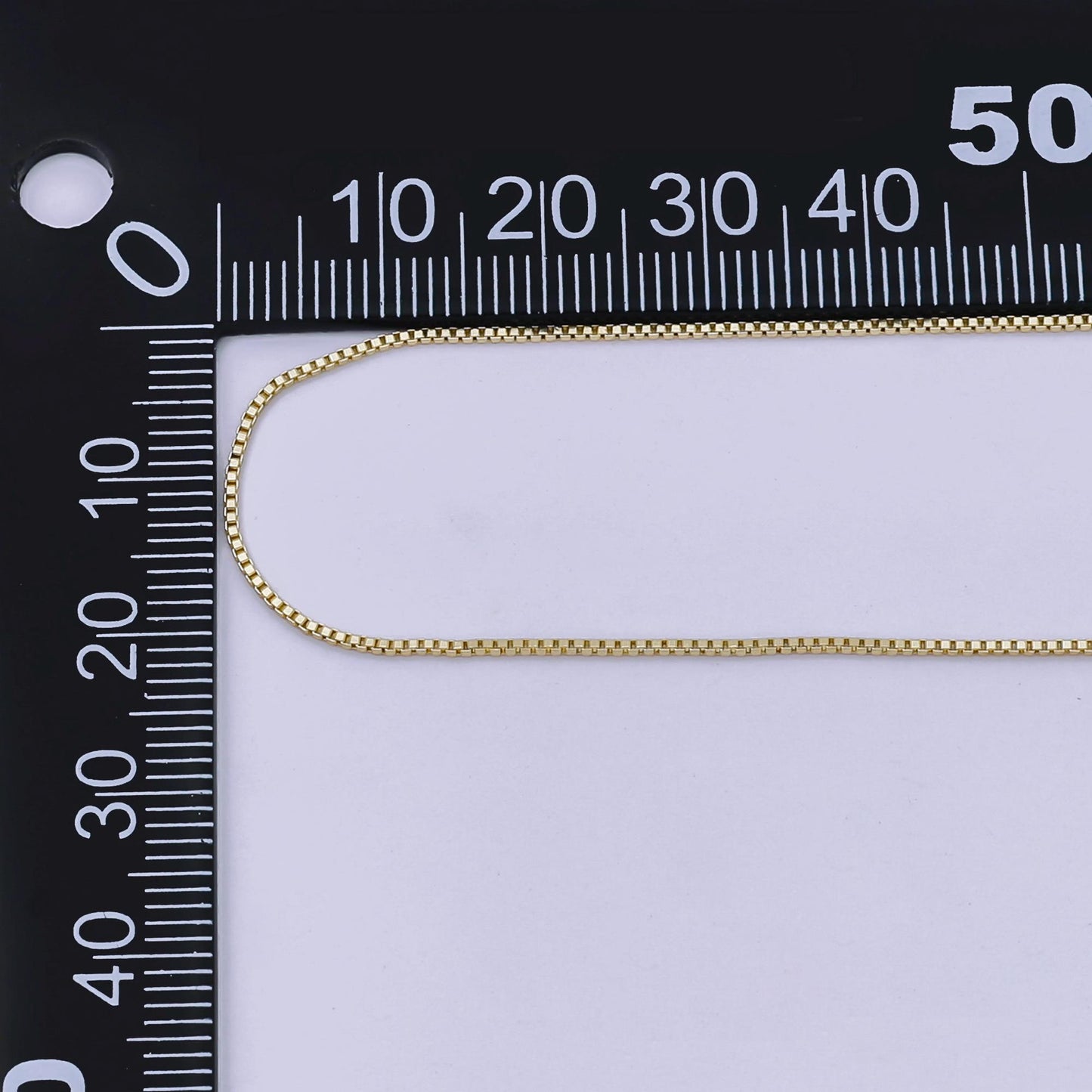 24K Gold Filled 0.8mm Fine Box Chain by Yard Wholesale Chain for Jewelry making Supply | Roll-1672