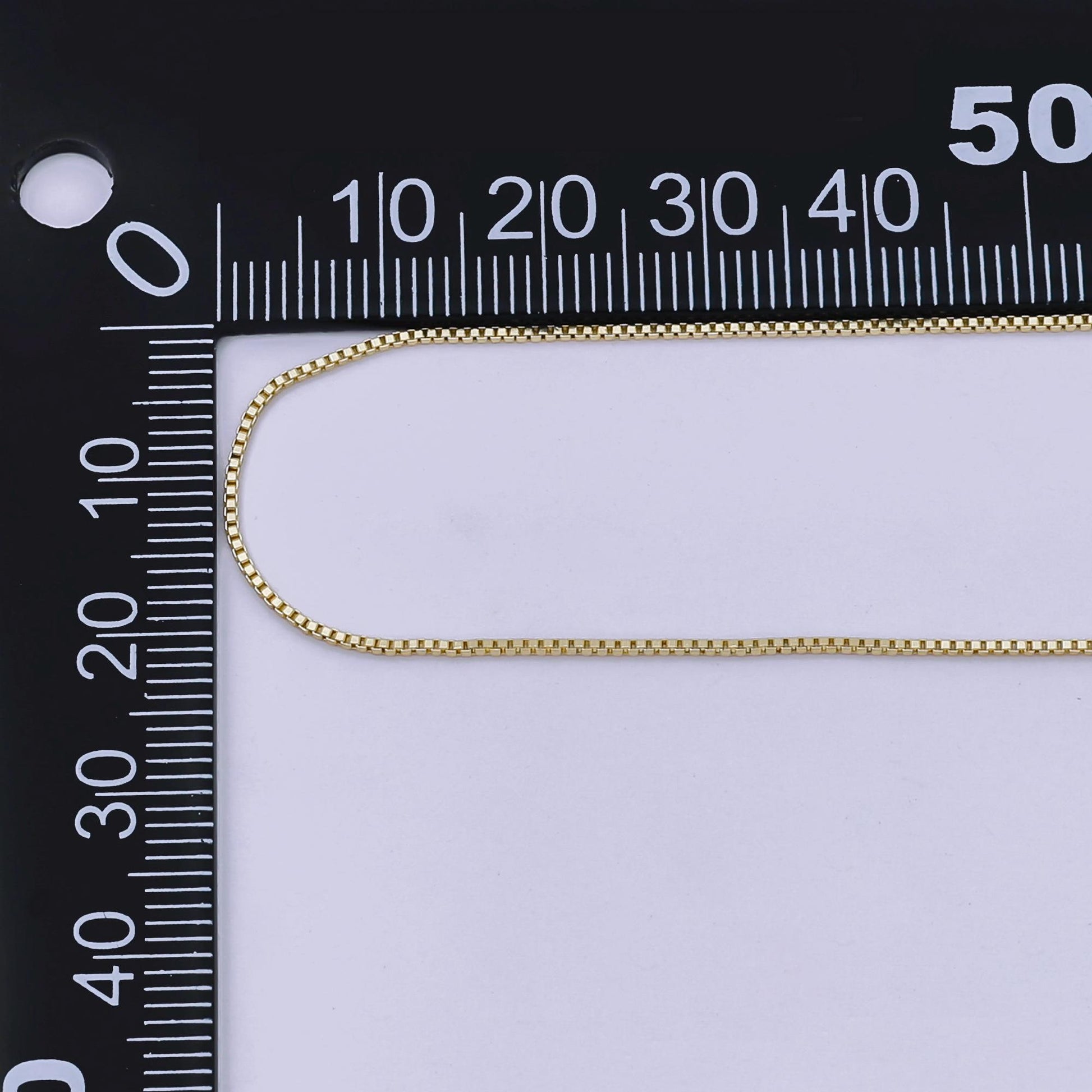 24K Gold Filled 0.8mm Fine Box Chain by Yard Wholesale Chain for Jewelry making Supply | Roll-1672