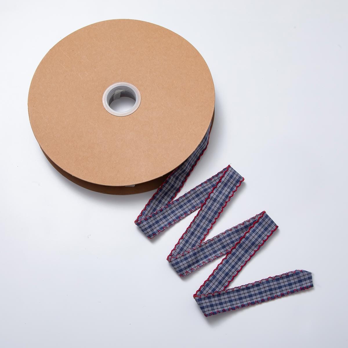 1 yard Plated Red Blue Jean Fabric Long Ribbon Pieces 25mm Cotton for Jewelry Making Supply ROLL-1716