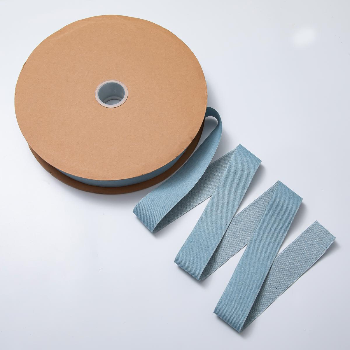 1 yard Blue Denim Jean Fabric Long Ribbon Pieces 25mm Jeans Cotton for Jewelry Making Supply ROLL-1712