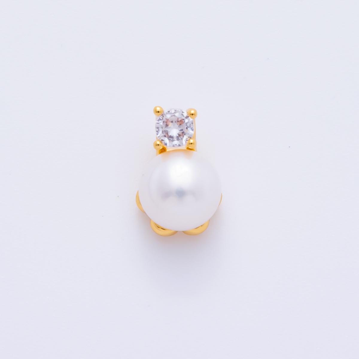 Dainty Pearl Charm Genuine Shell Pearl Pendant Vintage Bridal Wedding Jewelry, Pearl Component For DIY Jewelry Making AF1310