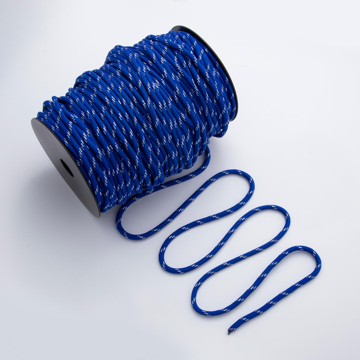 Jewelry Making Dark Blue Cord Polyester & Spandex Cord Ropes 5mm Blue Braided Rope by Yards | ROLL-1724